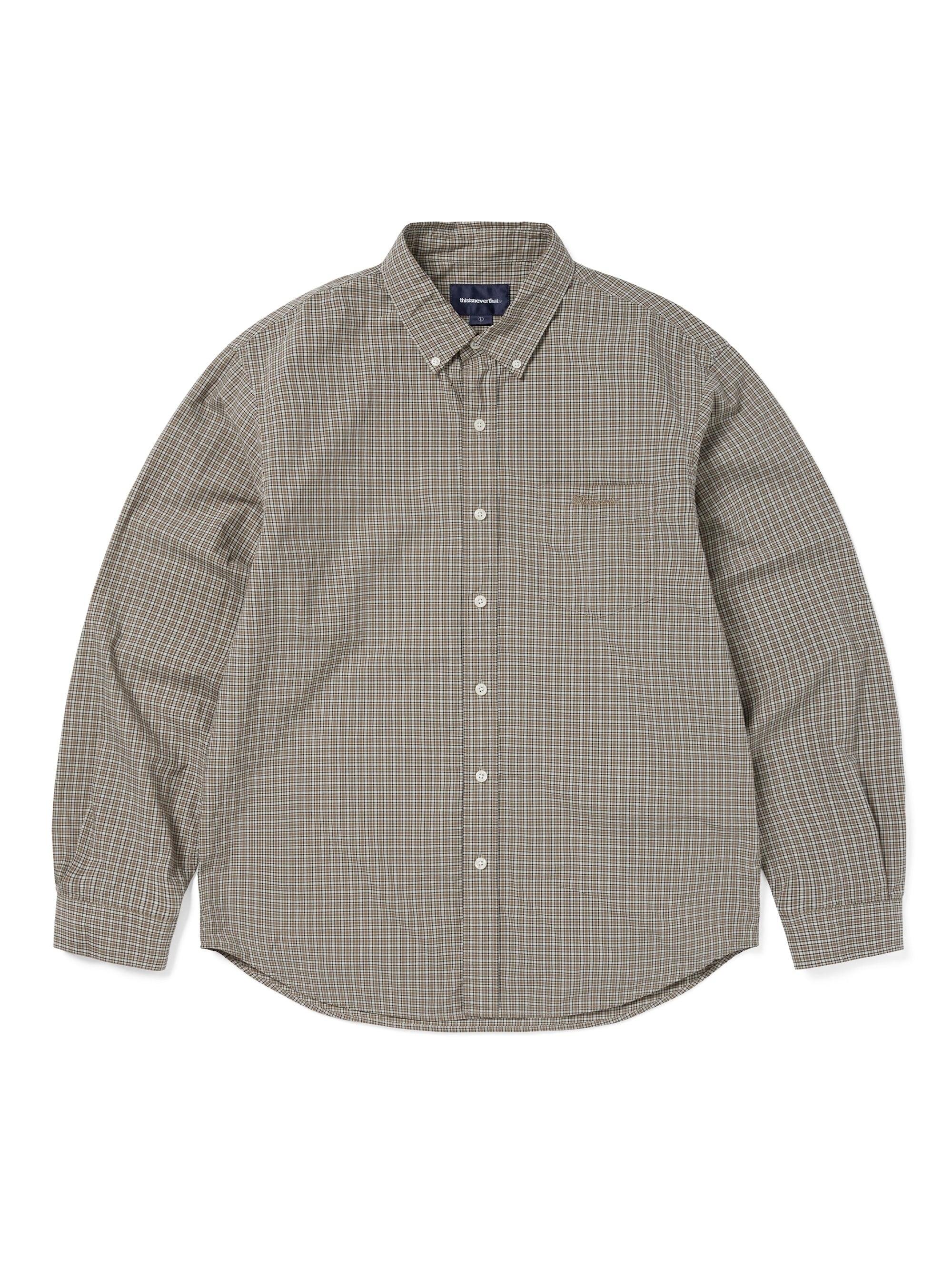 thisisneverthat - Lightweight Plaid Shirt (Beige) product image 1 | TRAB K-Fashion Australia