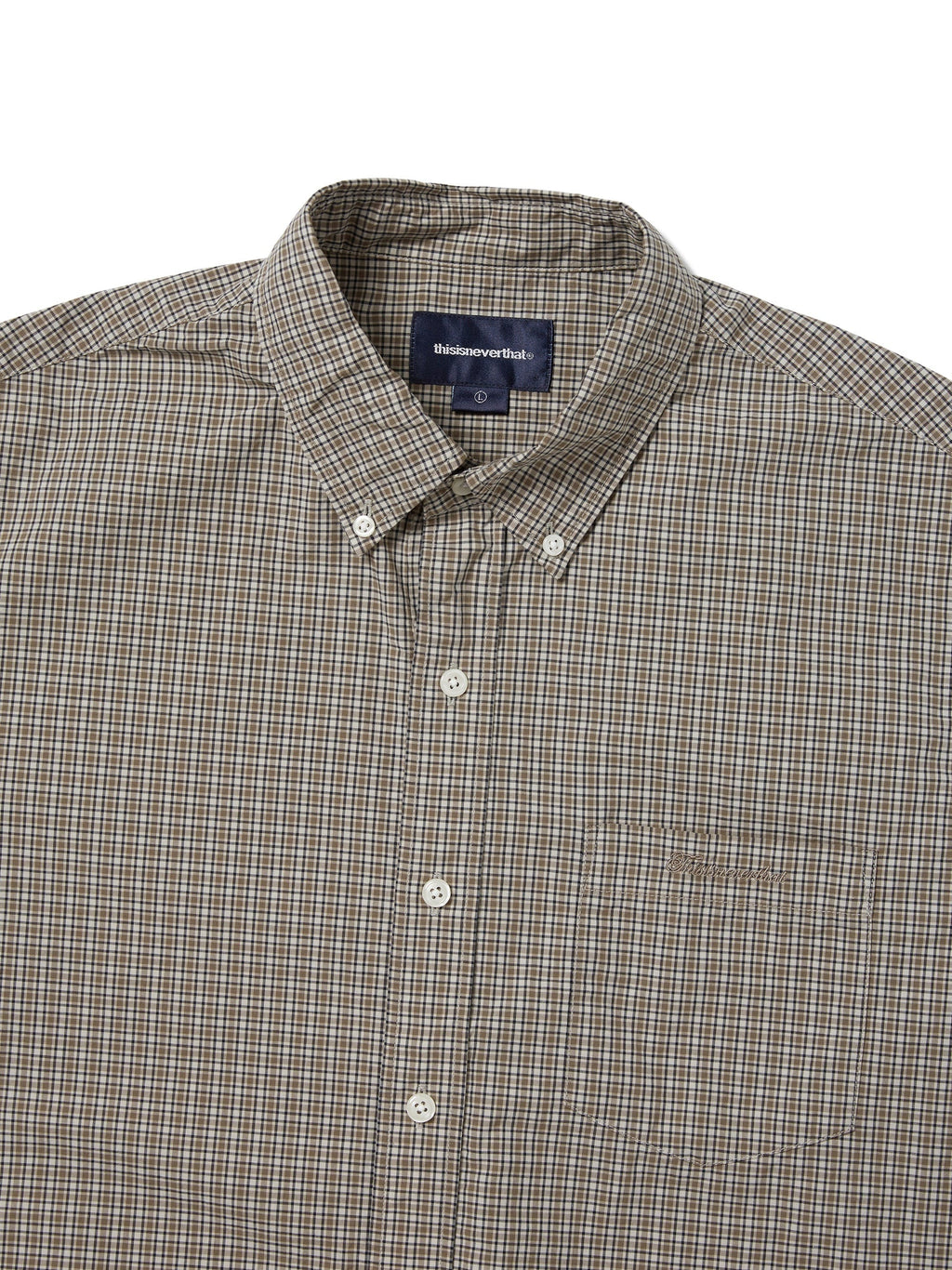 thisisneverthat - Lightweight Plaid Shirt (Beige) product image 2 | TRAB K-Fashion Australia