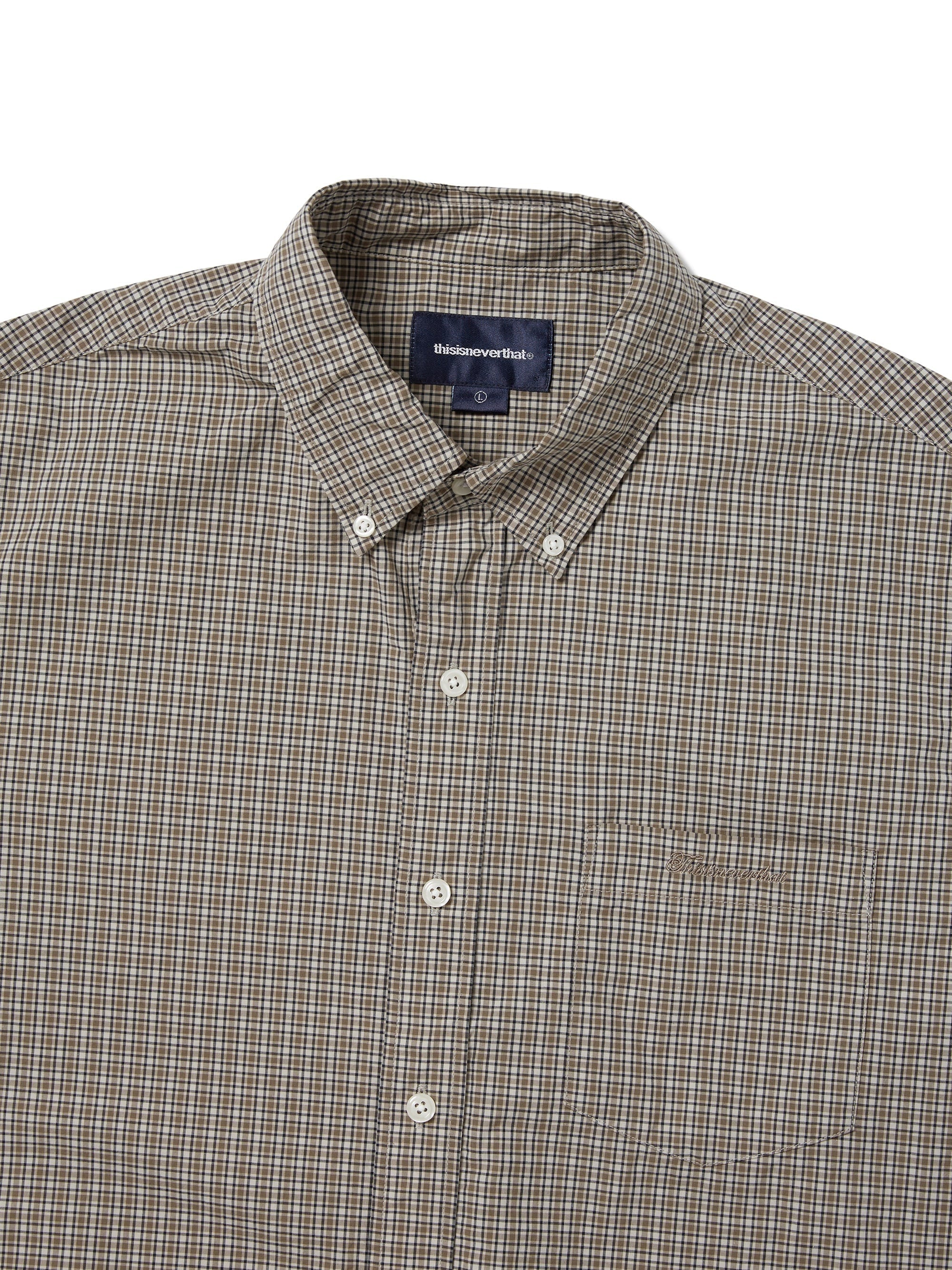 thisisneverthat - Lightweight Plaid Shirt (Beige) product image 2 | TRAB K-Fashion Australia