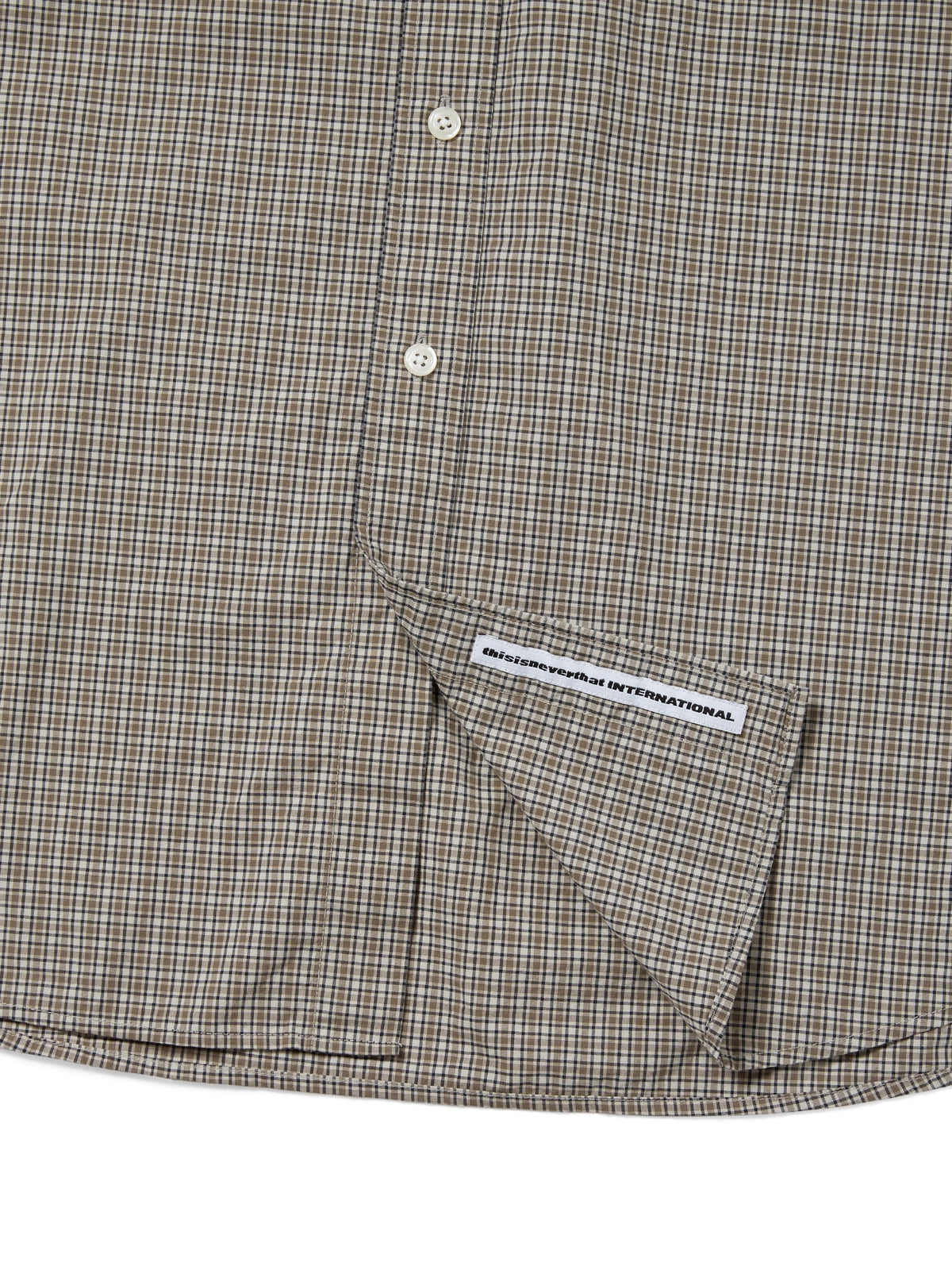 thisisneverthat - Lightweight Plaid Shirt (Beige) product image 3 | TRAB K-Fashion Australia