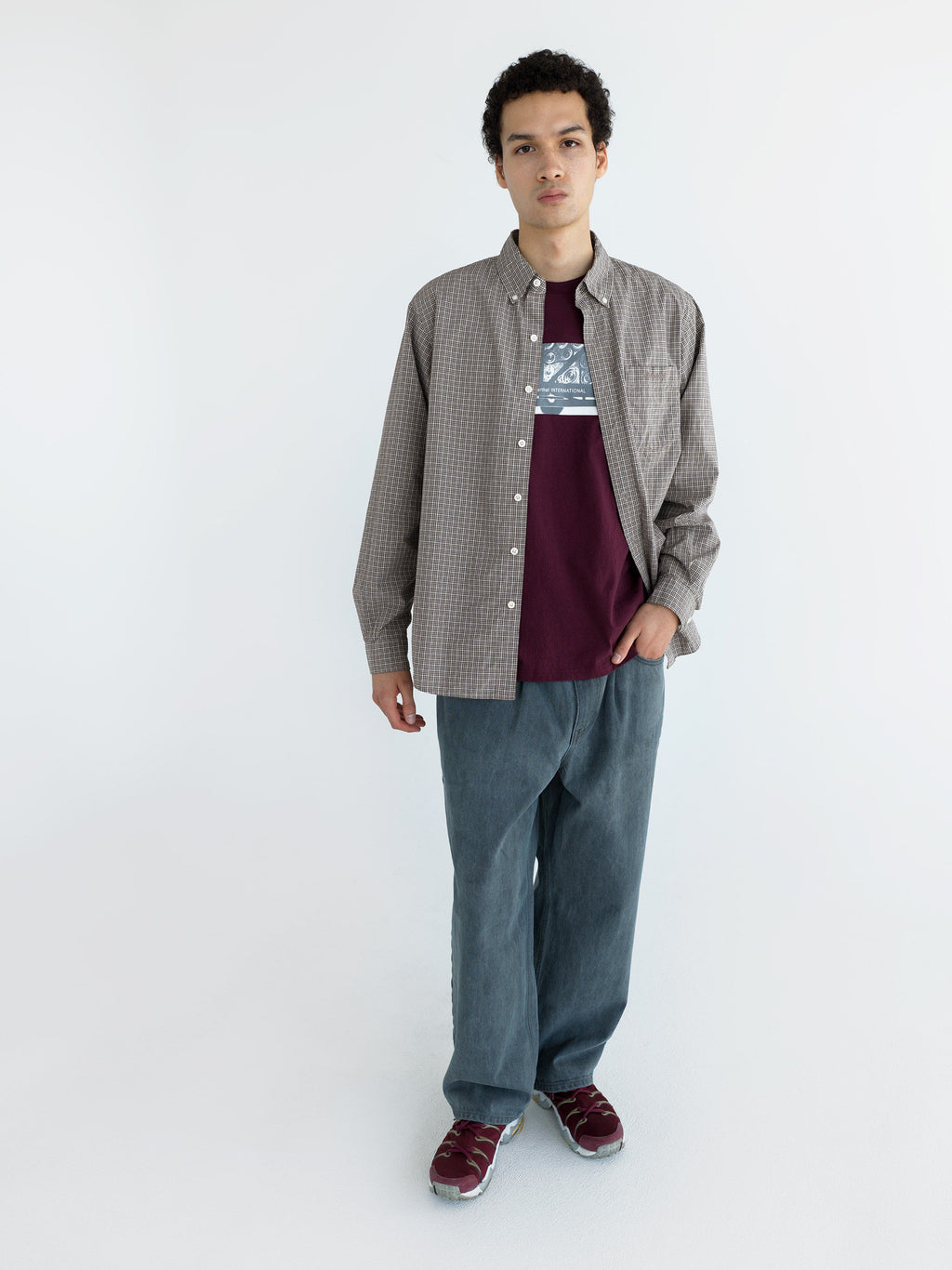 thisisneverthat - Lightweight Plaid Shirt (Beige) product image 5 | TRAB K-Fashion Australia