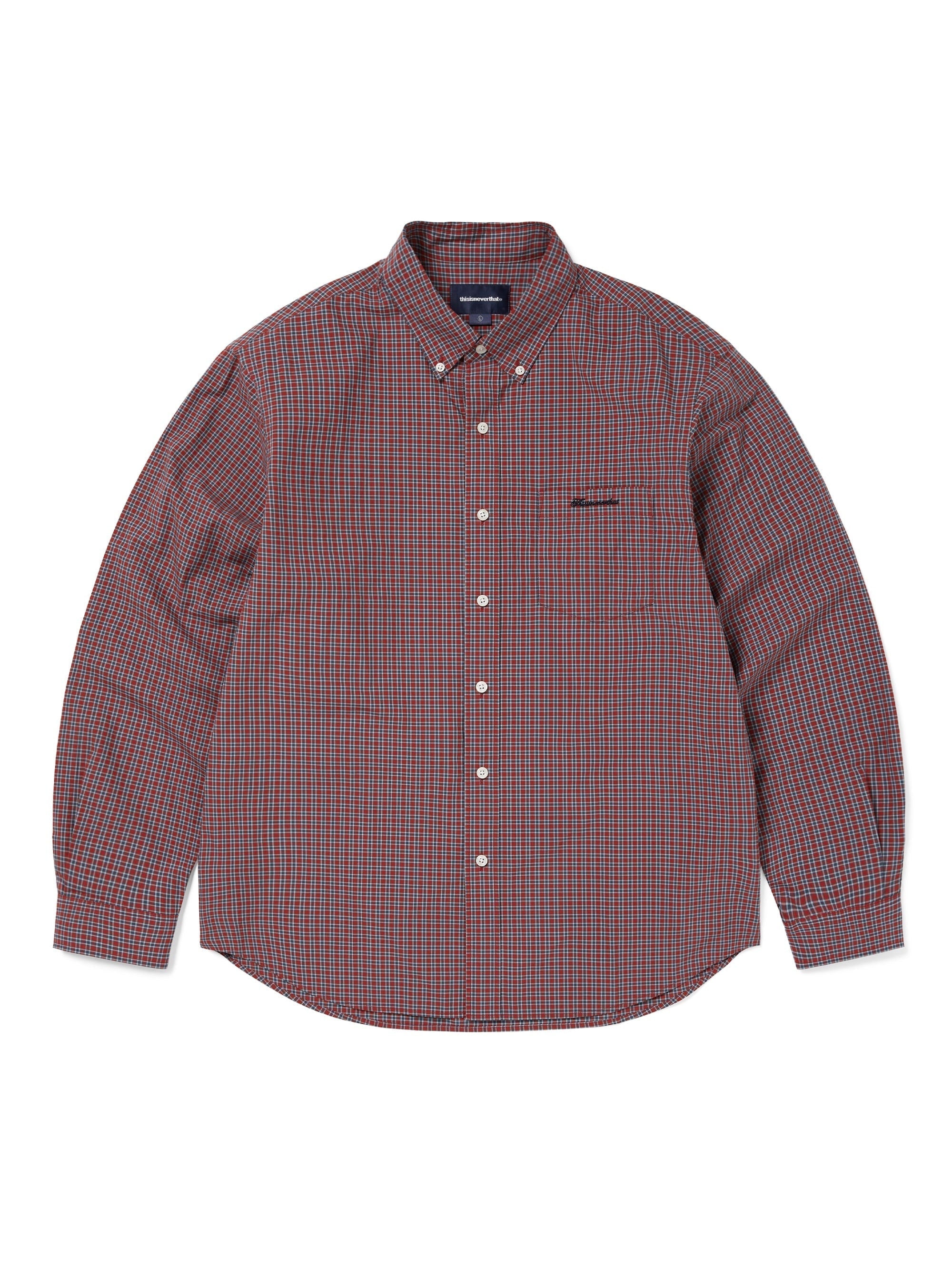 thisisneverthat - Lightweight Plaid Shirt (Red) product image 1 | TRAB K-Fashion Australia