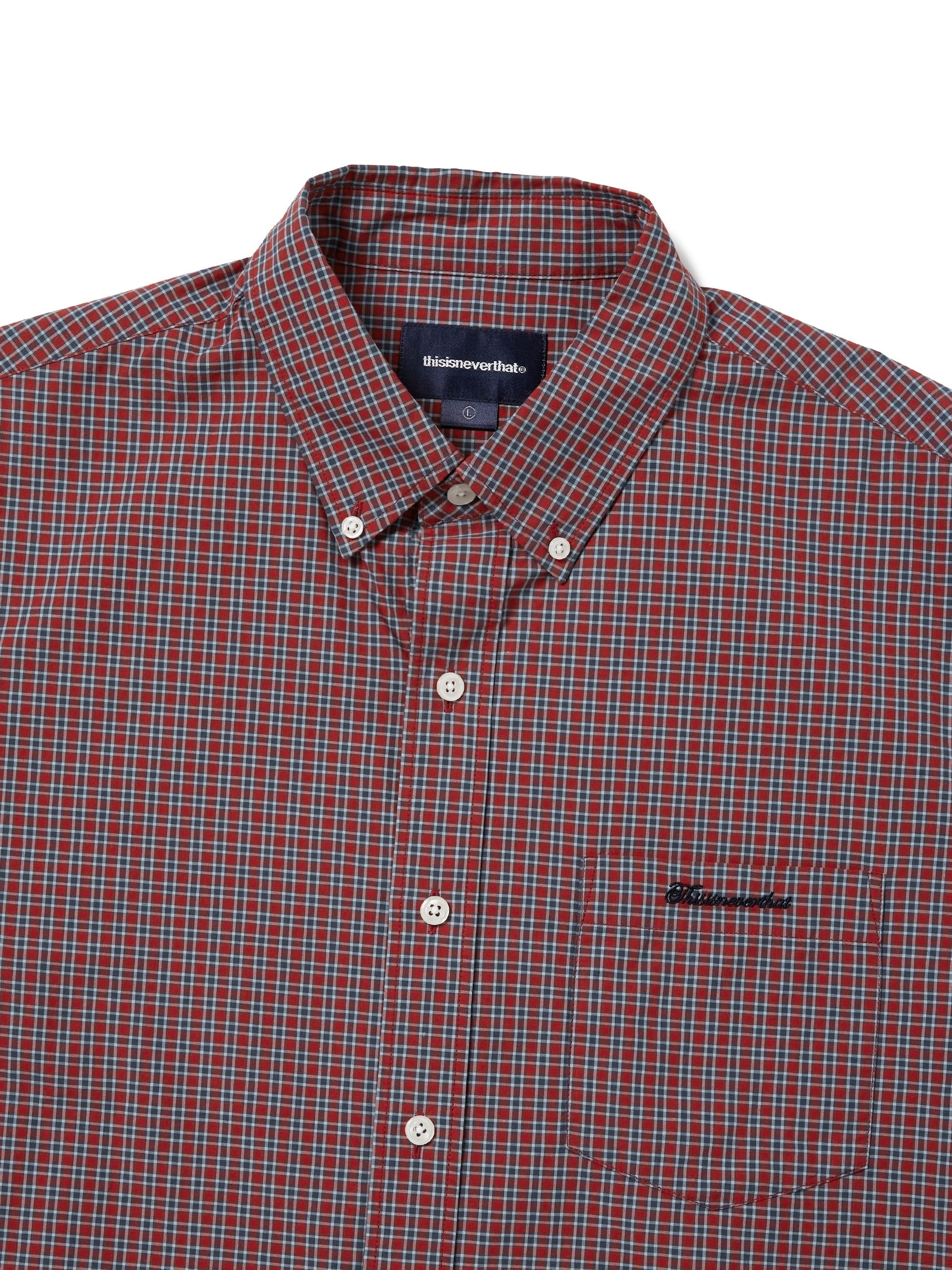 thisisneverthat - Lightweight Plaid Shirt (Red) product image 2 | TRAB K-Fashion Australia