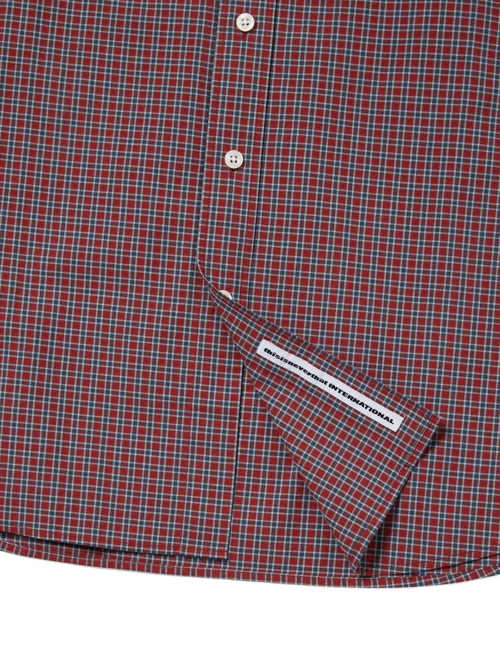 thisisneverthat - Lightweight Plaid Shirt (Red) product image 3 | TRAB K-Fashion Australia