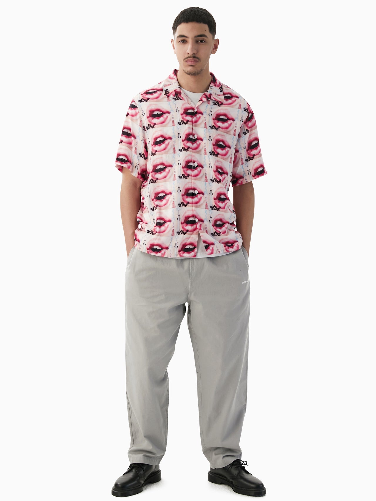 thisisneverthat - Lips Rayon Shirt (Pink) product image 6 | TRAB K-Fashion Australia