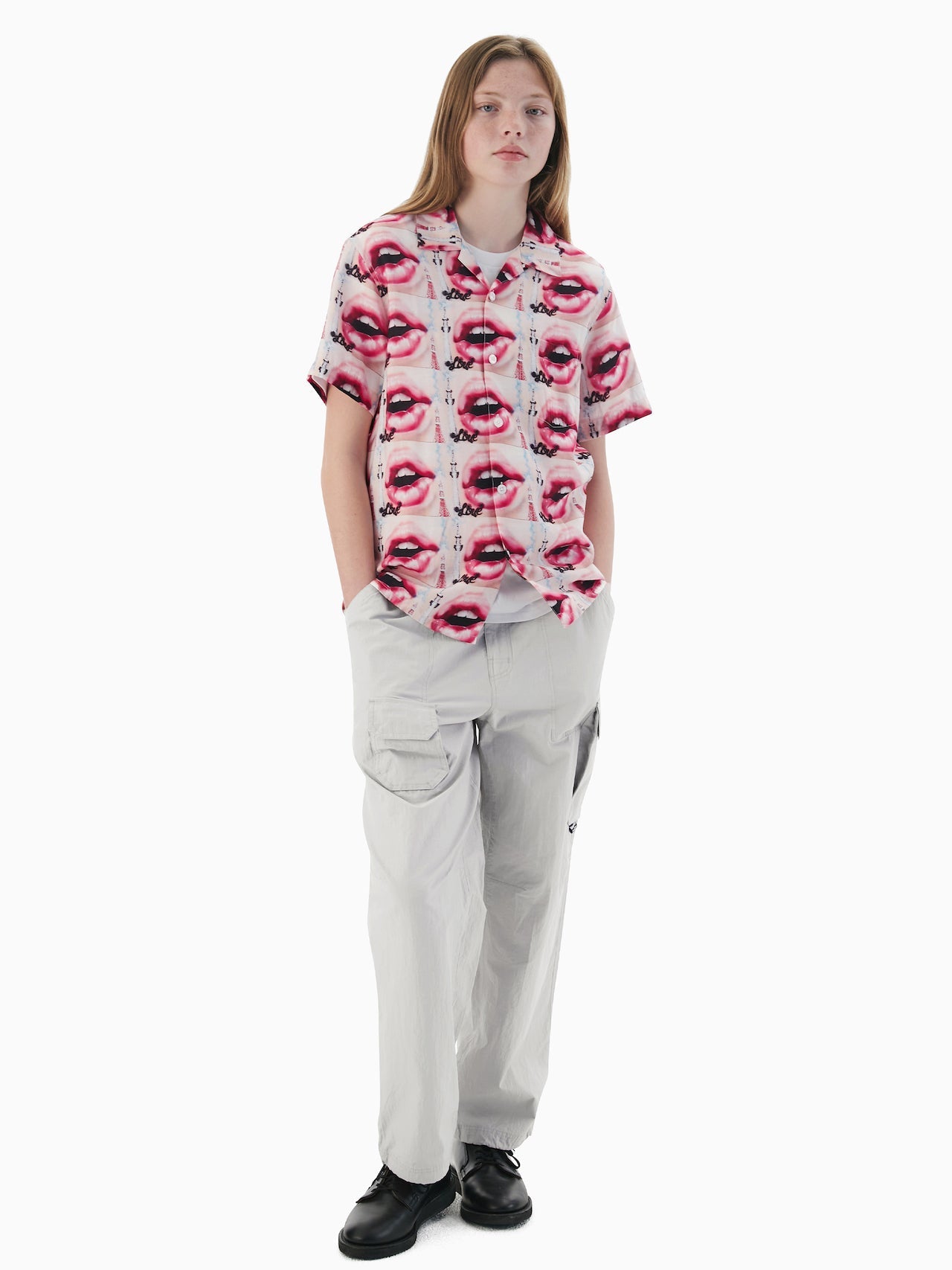 thisisneverthat - Lips Rayon Shirt (Pink) product image 7 | TRAB K-Fashion Australia