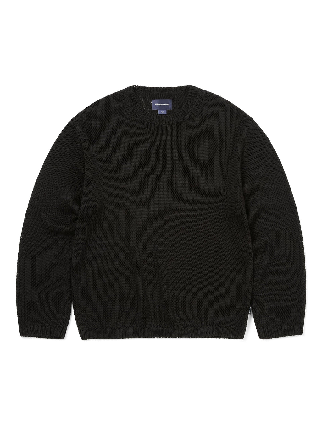 thisisneverthat - Loose Gauge Knit Crew (Black) product image 1 | TRAB K-Fashion Australia