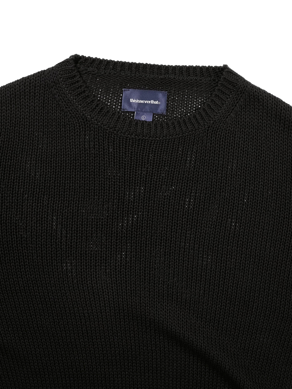 thisisneverthat - Loose Gauge Knit Crew (Light Black) product image 2 | TRAB K-Fashion Australia