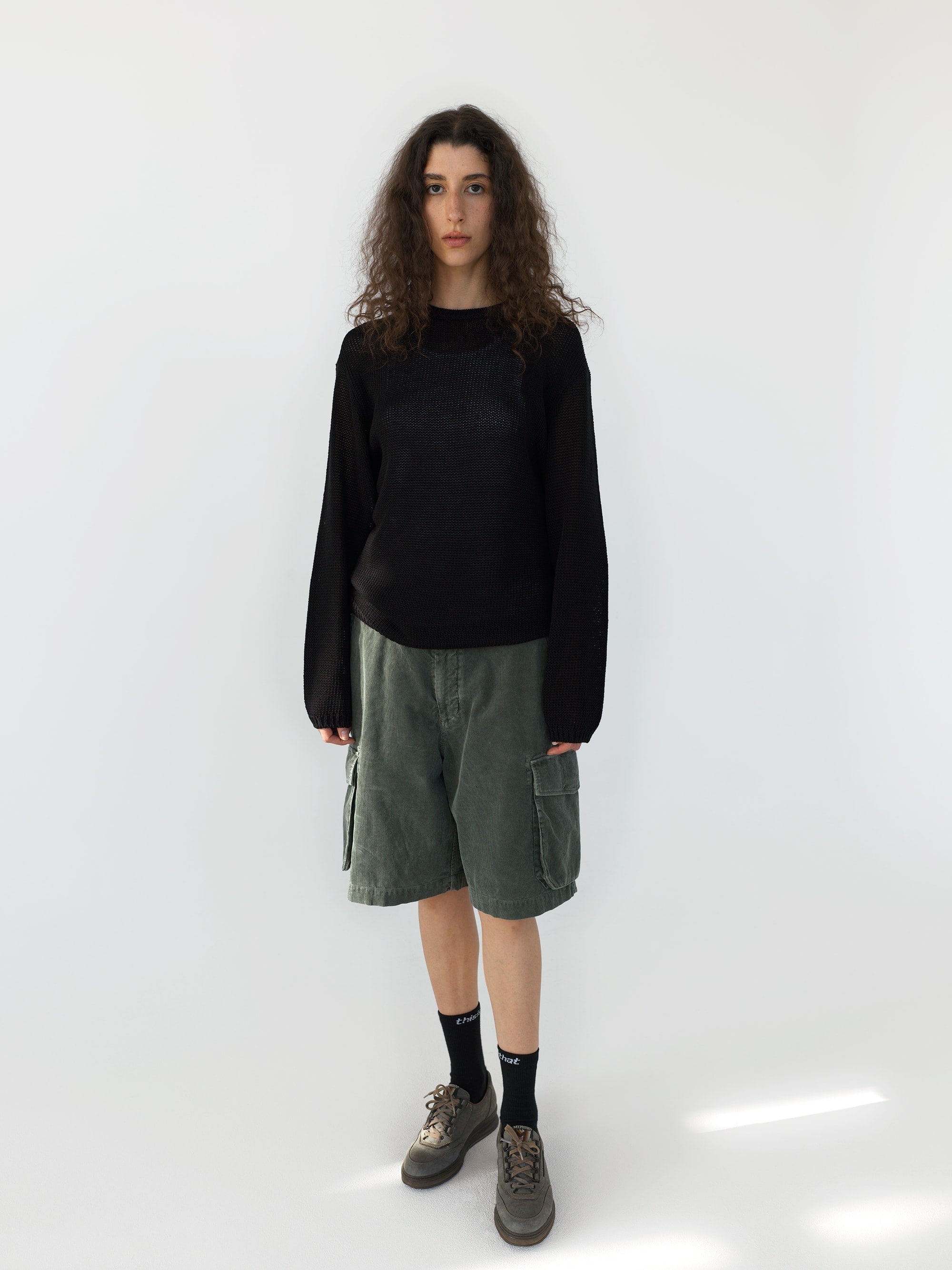 thisisneverthat - Loose Gauge Knit Crew (Black) product image 4 | TRAB K-Fashion Australia