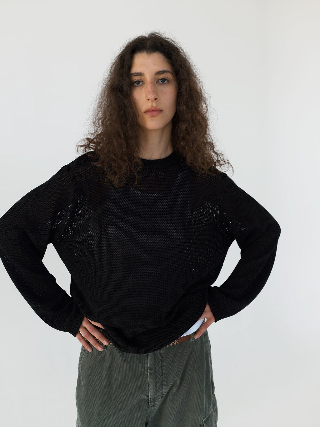 thisisneverthat - Loose Gauge Knit Crew (Black) product image 5 | TRAB K-Fashion Australia