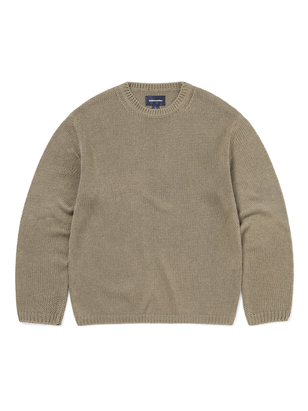 thisisneverthat - Loose Gauge Knit Crew Light (Brown) product image 1 | TRAB K-Fashion Australia