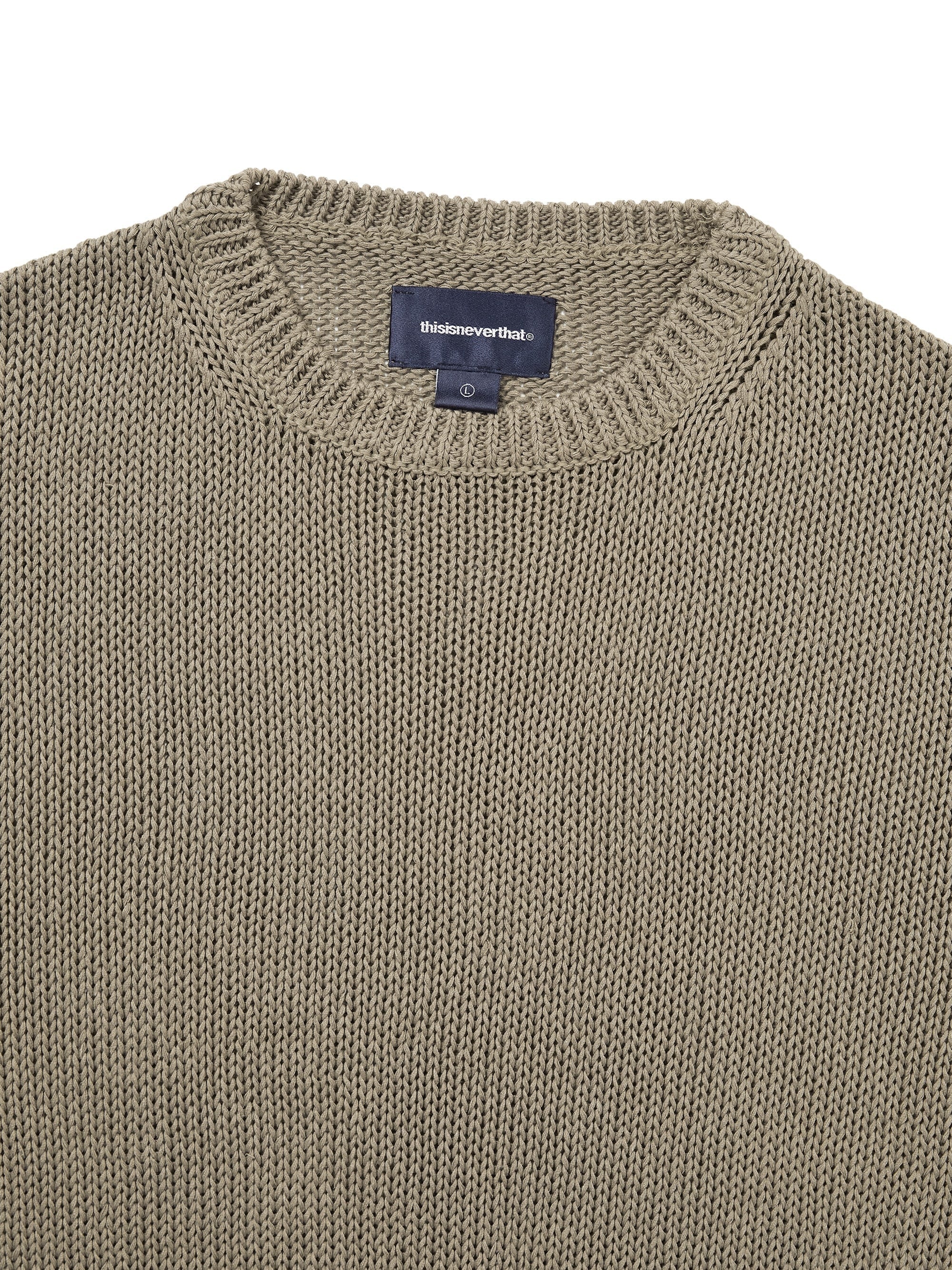 thisisneverthat - Loose Gauge Knit Crew Light (Brown) product image 2 | TRAB K-Fashion Australia