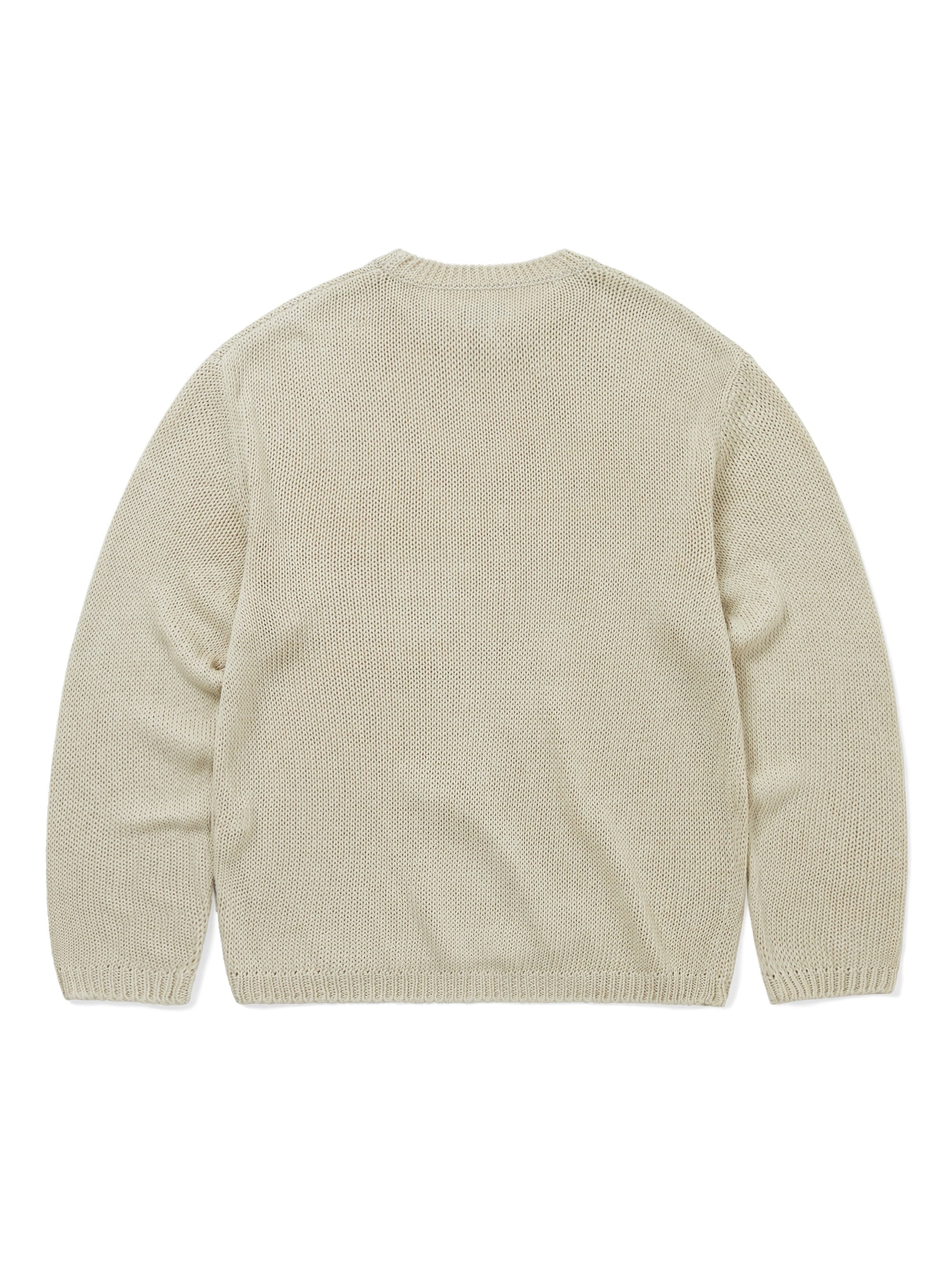 thisisneverthat - Loose Gauge Knit Crew (Dusty Ivory) product image 3 | TRAB K-Fashion Australia