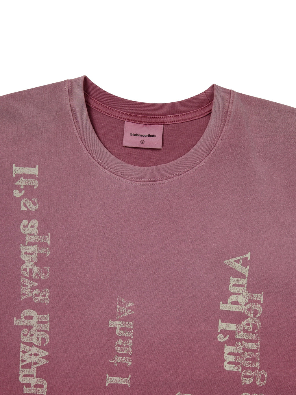 thisisneverthat - Lyrics Tee (Rose) product image 2 | TRAB K-Fashion Australia