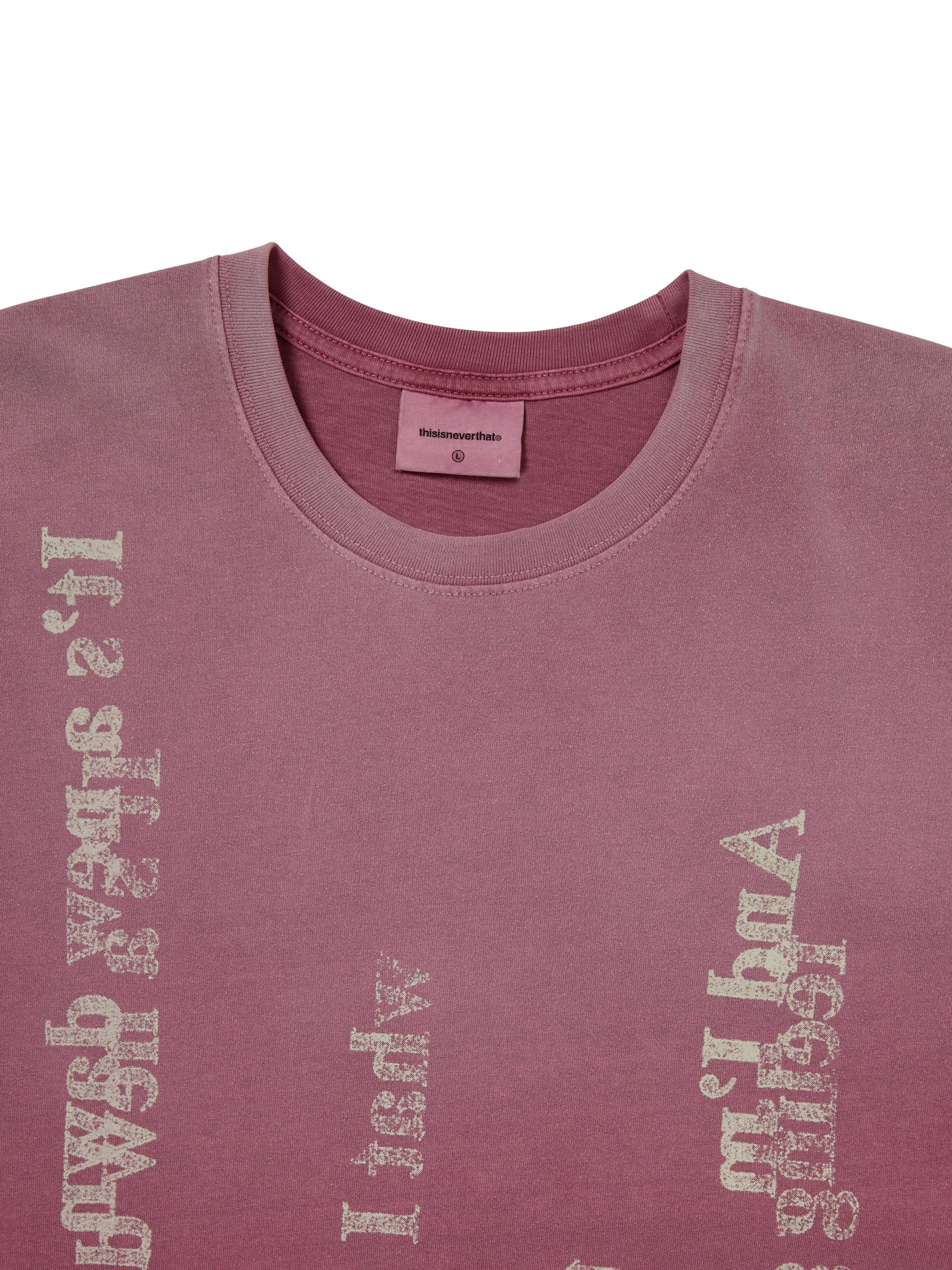 thisisneverthat - Lyrics Tee (Rose) product image 2 | TRAB K-Fashion Australia