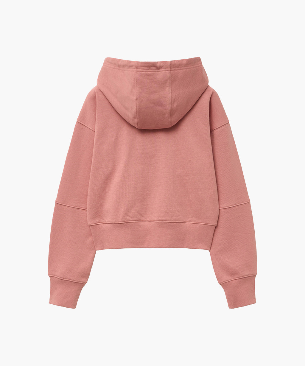 Marithe & Francois Girbaud - Classic Logo Crop Hoodie Zipup (Coral Pink) product image 7 | TRAB K-Fashion Australia
