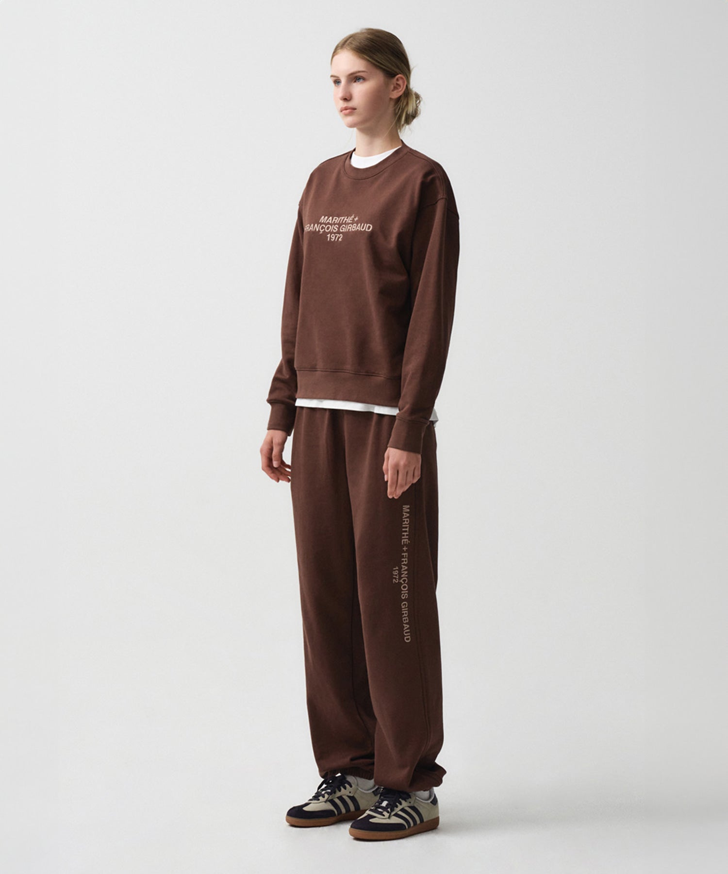 Marithe & Francois Girbaud - Lettering Logo Sweatpants (Brown) product image 5 | TRAB K-Fashion Australia