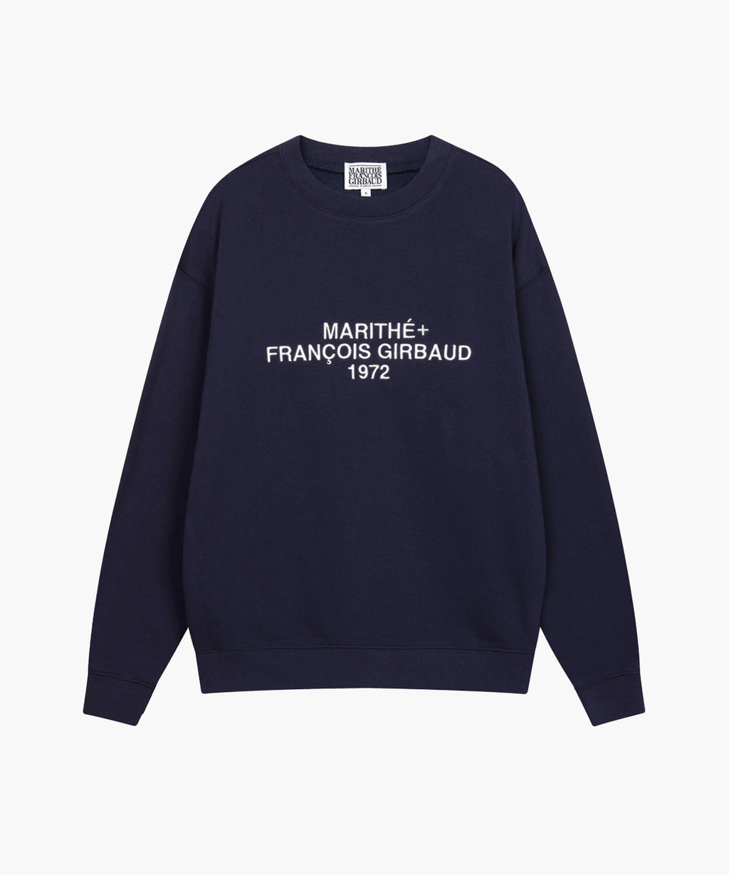 Marithe & Francois Girbaud - Lettering Logo Sweatshirt (Navy) product image 1 | TRAB K-Fashion Australia