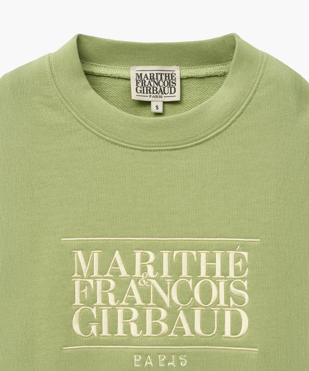 Marithe & Francois Girbaud - Classic Logo Crop Sweatshirt (Light Green) product image 8 | TRAB K-Fashion Australia
