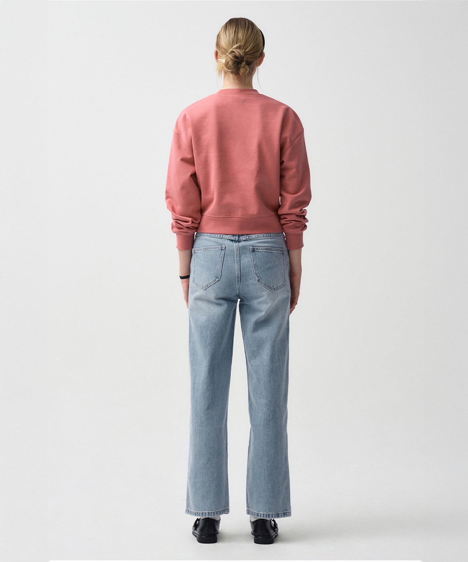 Marithe & Francois Girbaud - Classic Logo Crop Sweatshirt (Pink) product image 4 | TRAB K-Fashion Australia