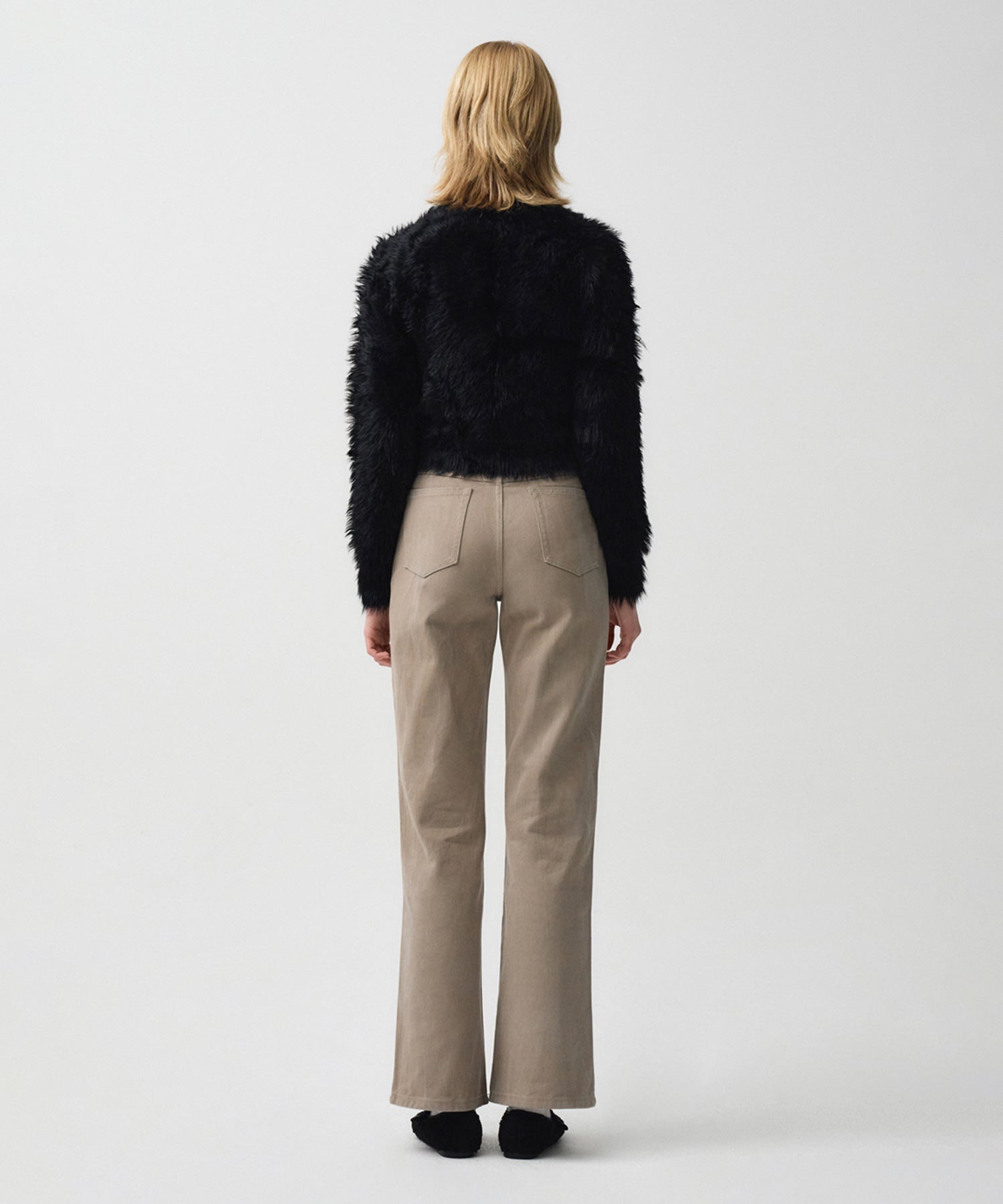 Marithe & Francois Girbaud - V-neck Crop Cardigan (Black) product image 4 | TRAB K-Fashion Australia