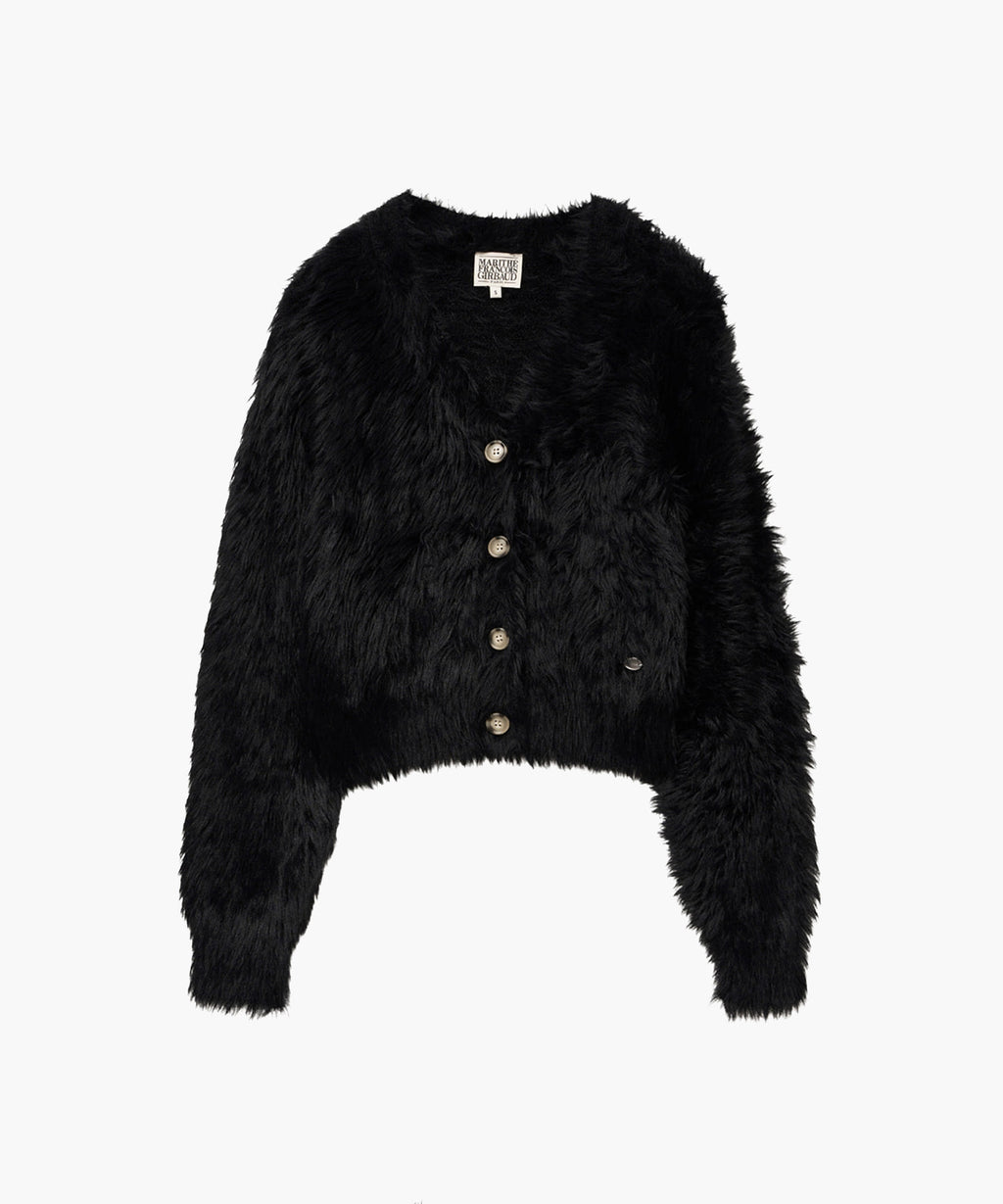 Marithe & Francois Girbaud - V-neck Crop Cardigan (Black) product image 5 | TRAB K-Fashion Australia