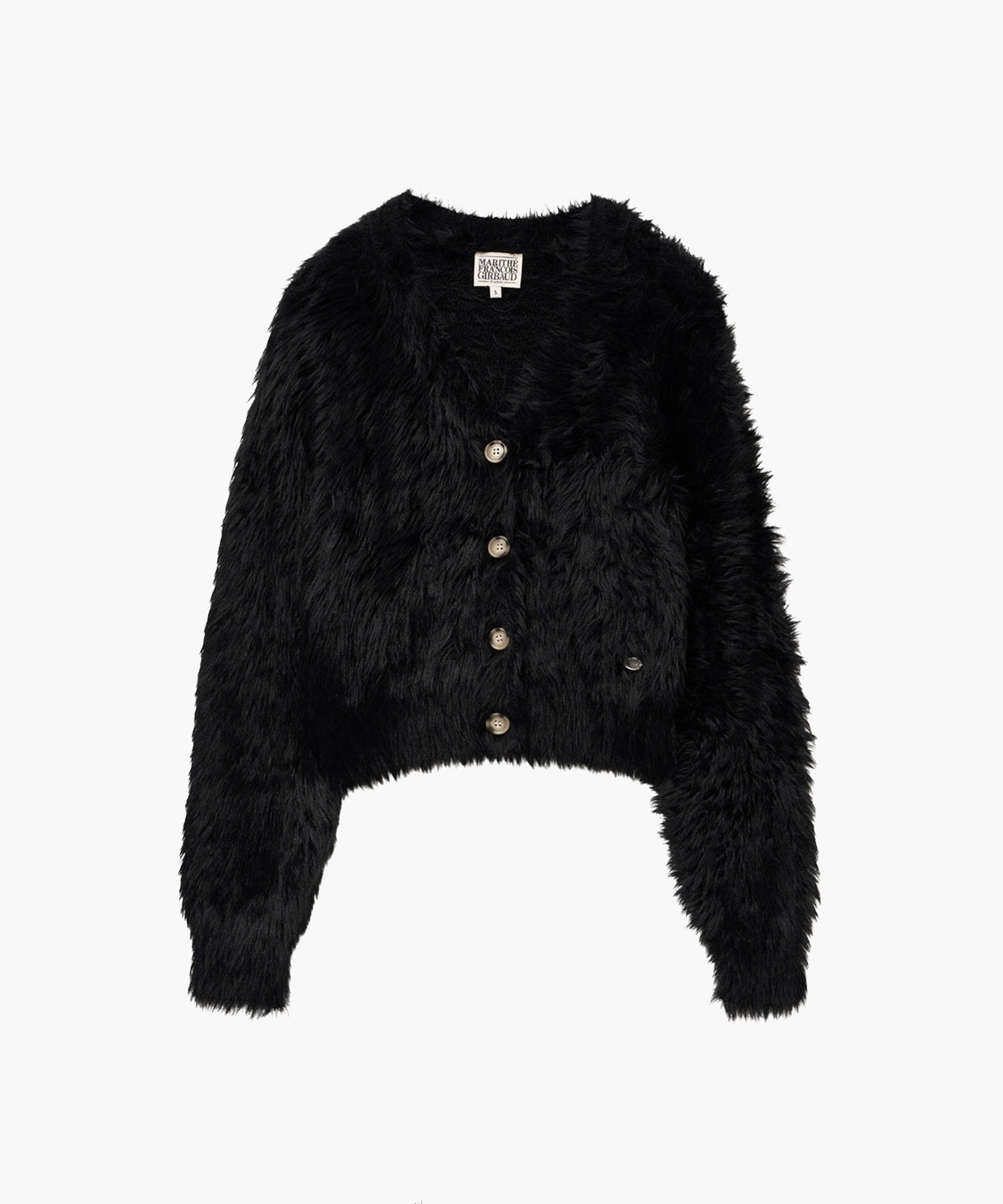 Marithe & Francois Girbaud - V-neck Crop Cardigan (Black) product image 5 | TRAB K-Fashion Australia