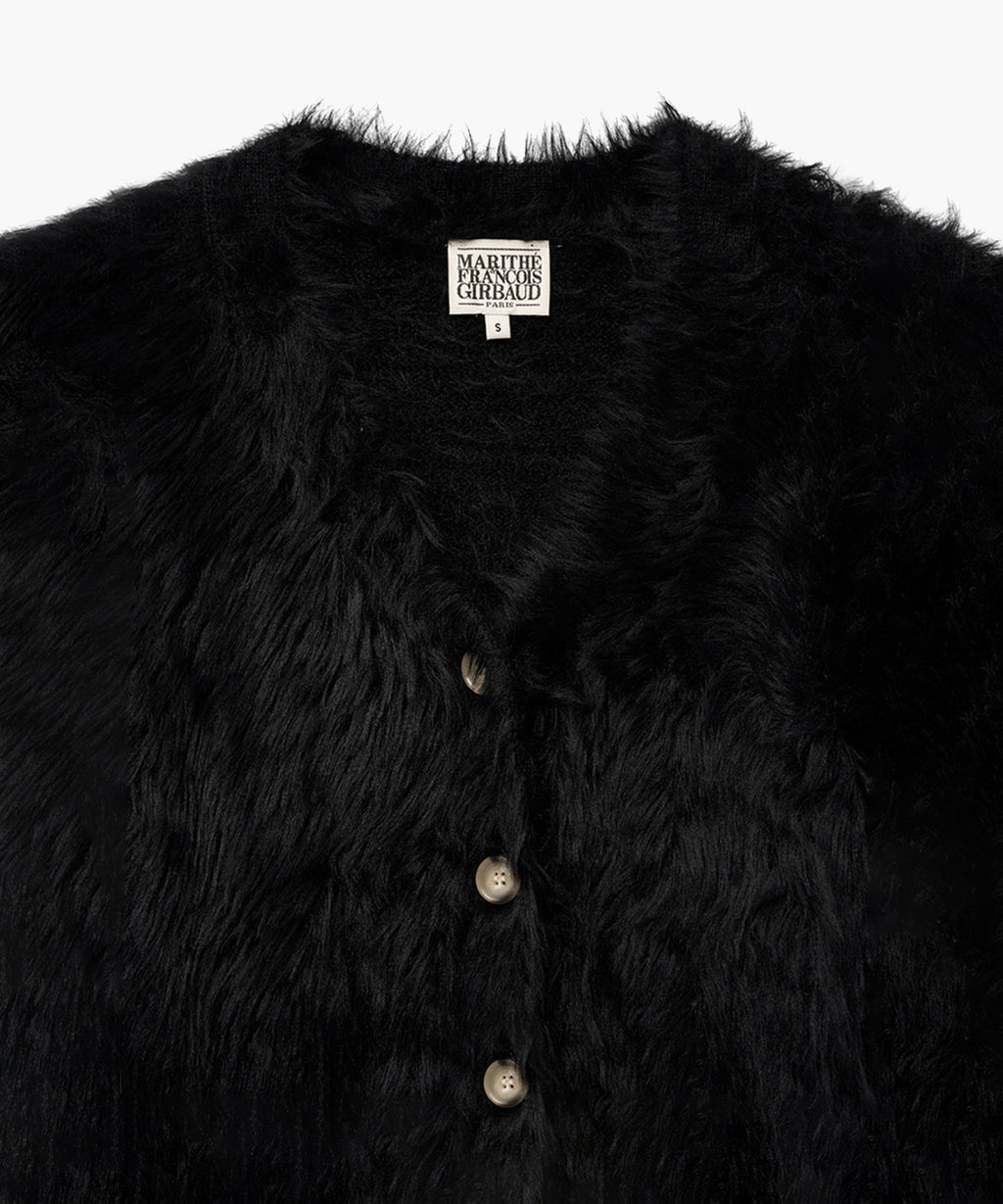 Marithe & Francois Girbaud - V-neck Crop Cardigan (Black) product image 7 | TRAB K-Fashion Australia