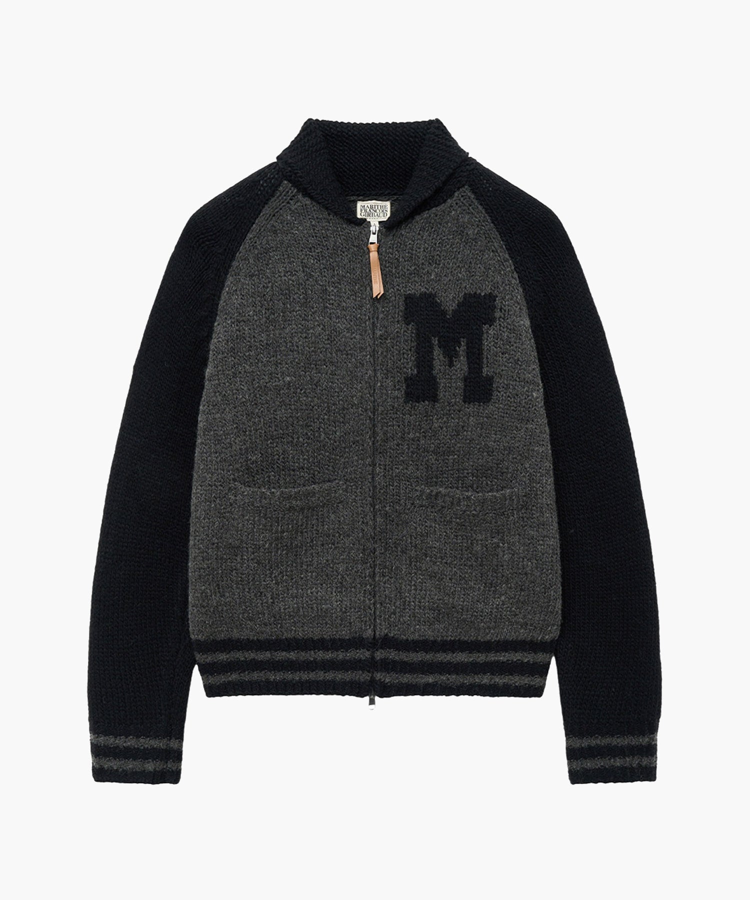 Marithe & Francois Girbaud - Color Block Raglan Cardigan (Charcoal) product image 6 | TRAB K-Fashion Australia