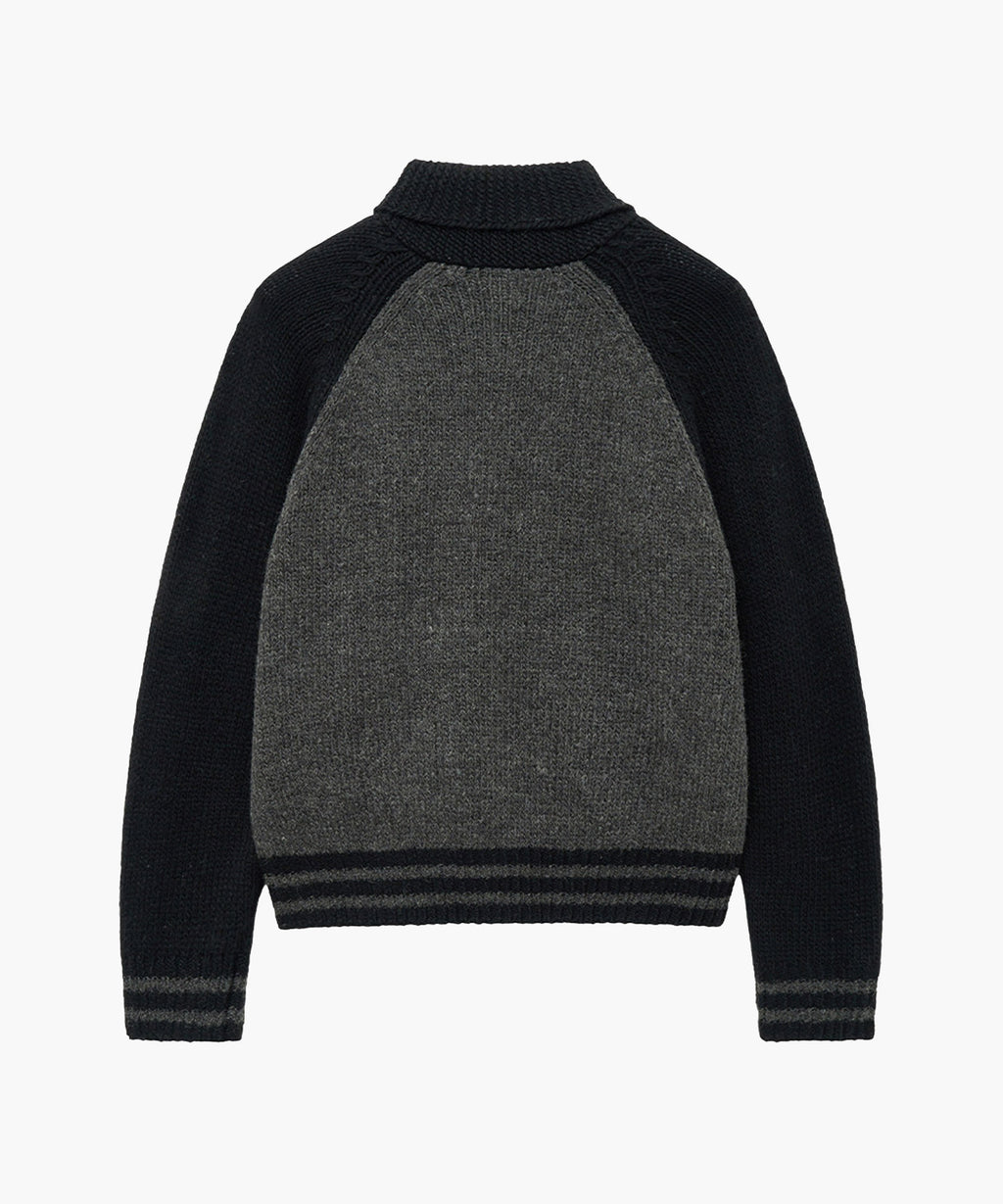 Marithe & Francois Girbaud - Color Block Raglan Cardigan (Charcoal) product image 7 | TRAB K-Fashion Australia