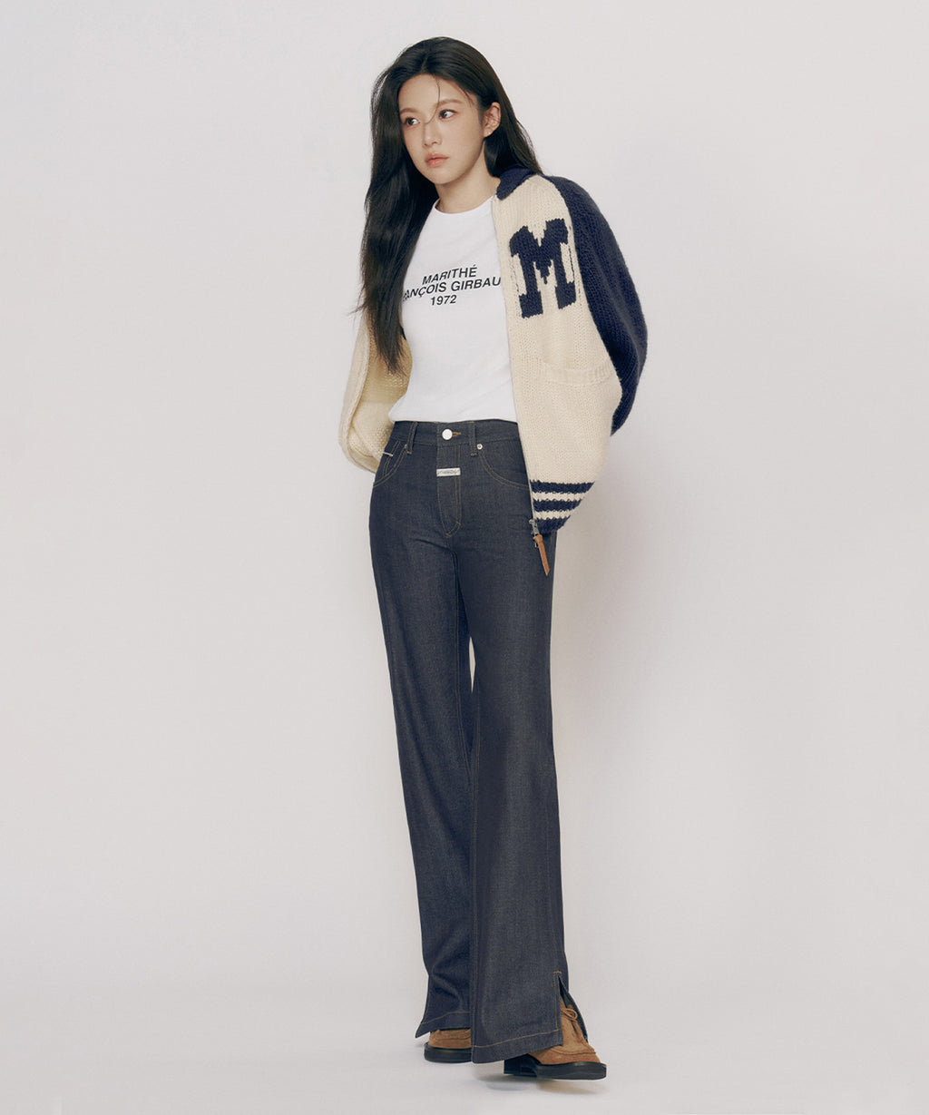 Marithe & Francois Girbaud - Color Block Raglan Cardigan (Navy) product image 3 | TRAB K-Fashion Australia