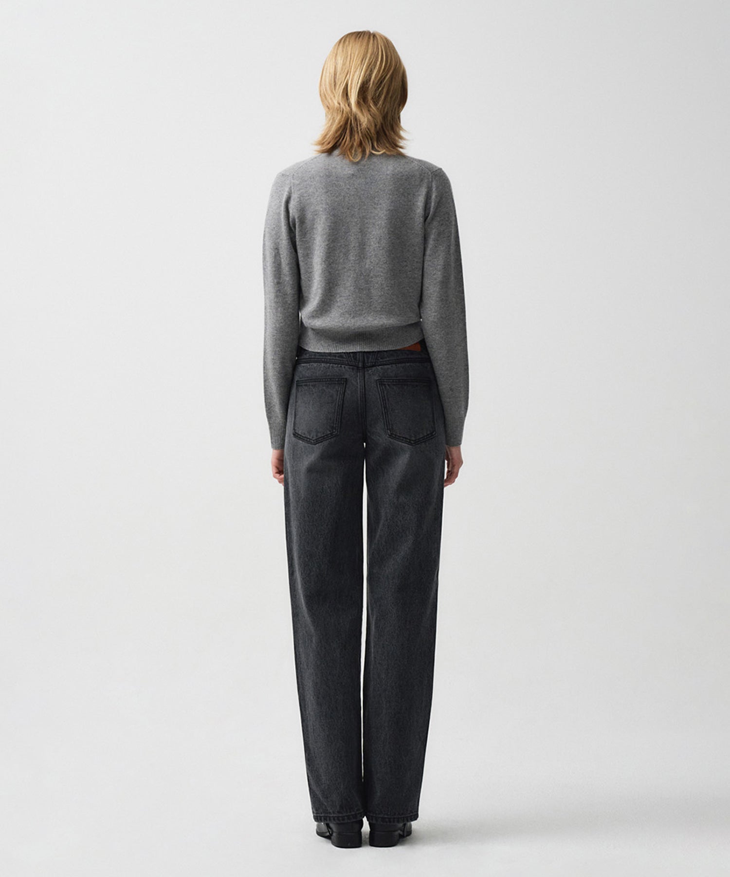 Marithe & Francois Girbaud - Half Sleeve Knit Cardigan Set-up (Gray) product image 8 | TRAB K-Fashion Australia