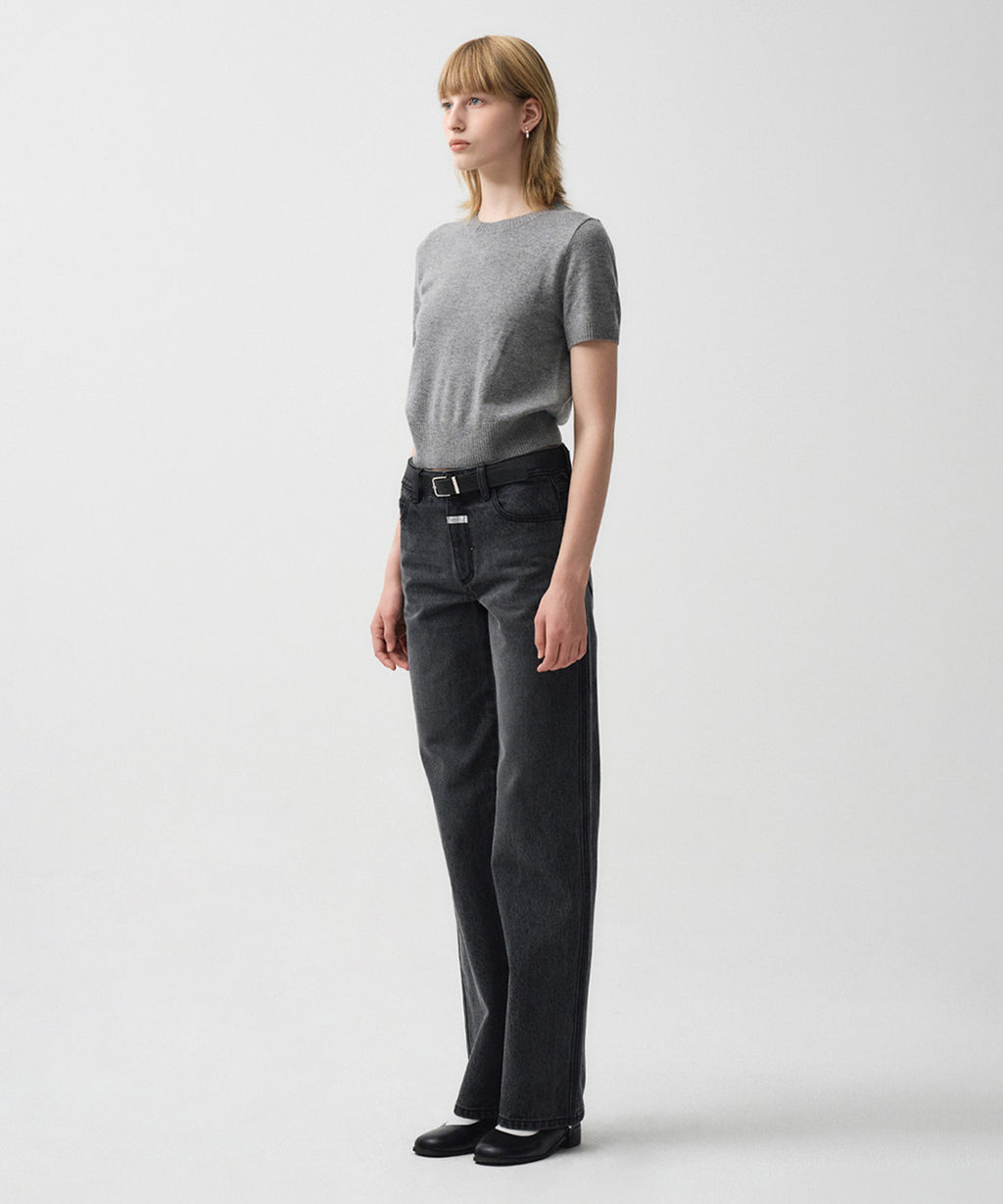 Marithe & Francois Girbaud - Half Sleeve Knit Cardigan Set-up (Gray) product image 10 | TRAB K-Fashion Australia