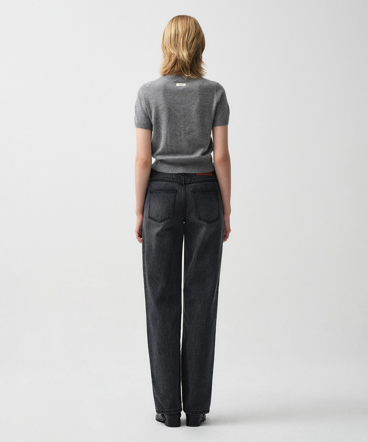 Marithe & Francois Girbaud - Half Sleeve Knit Cardigan Set-up (Gray) product image 11 | TRAB K-Fashion Australia