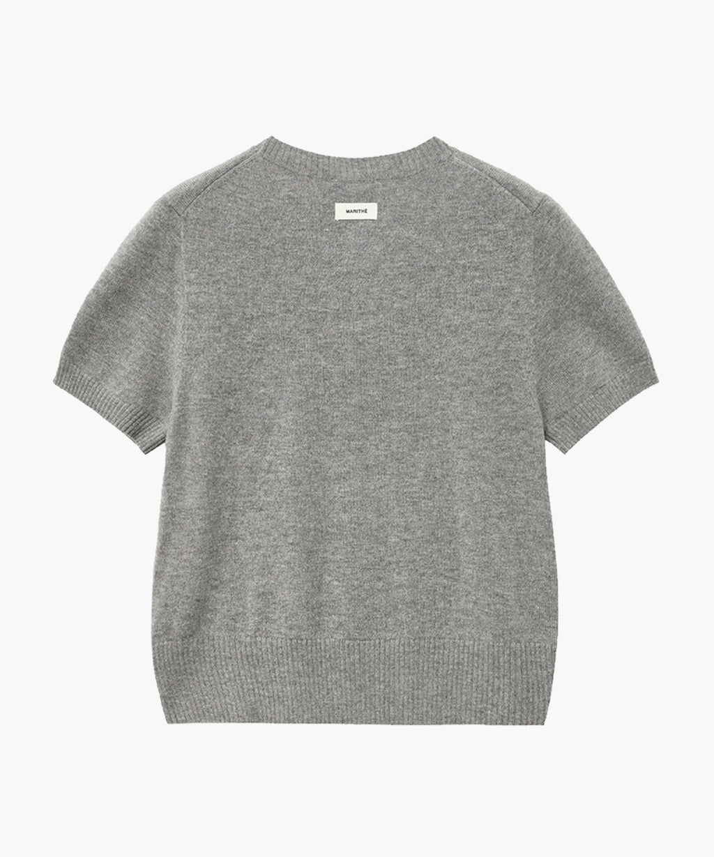 Marithe & Francois Girbaud - Half Sleeve Knit Cardigan Set-up (Gray) product image 15 | TRAB K-Fashion Australia