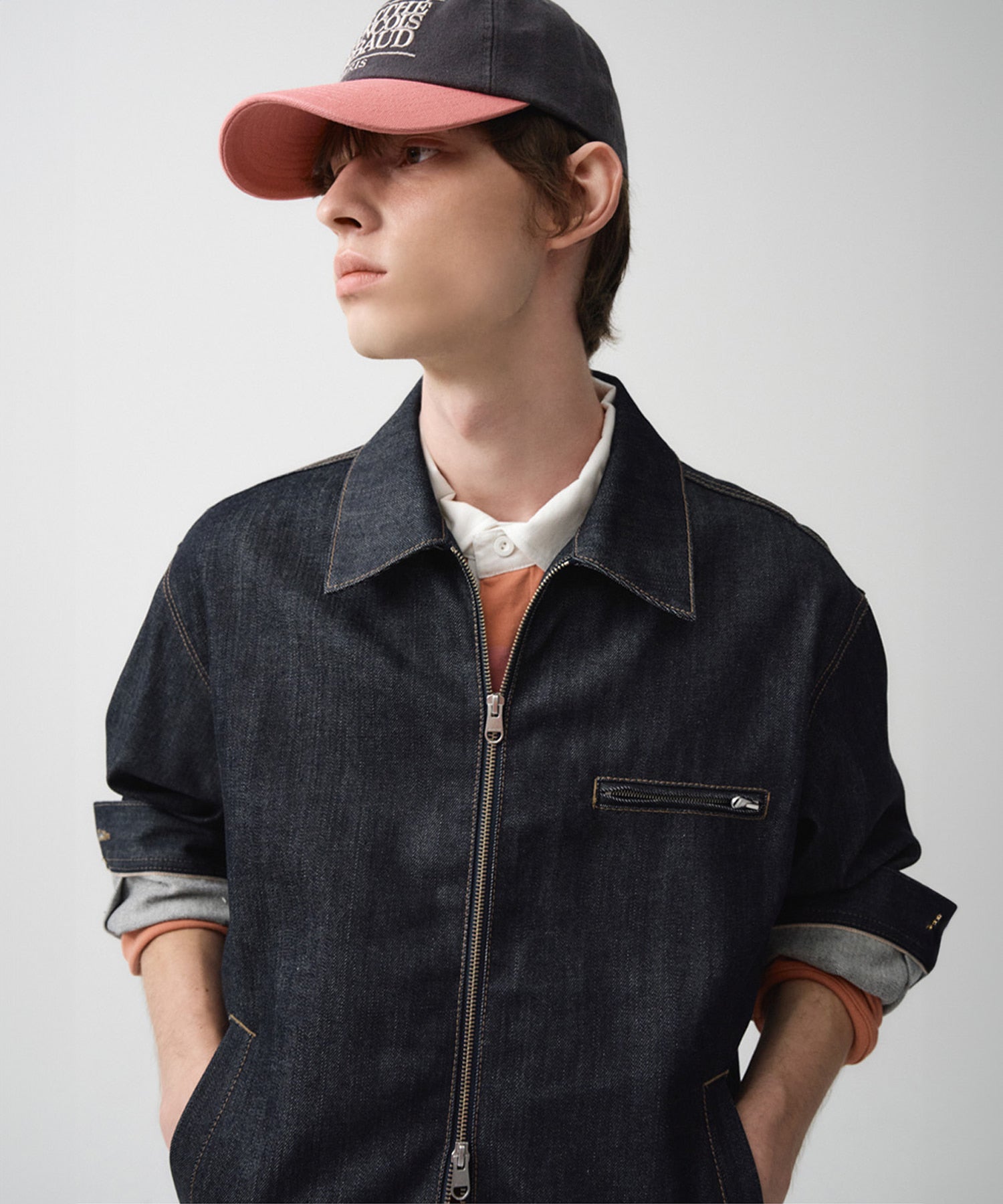 Marithe & Francois Girbaud - Bossa Selvage Denim Jacket (Dark Blue) product image 2 | TRAB K-Fashion Australia
