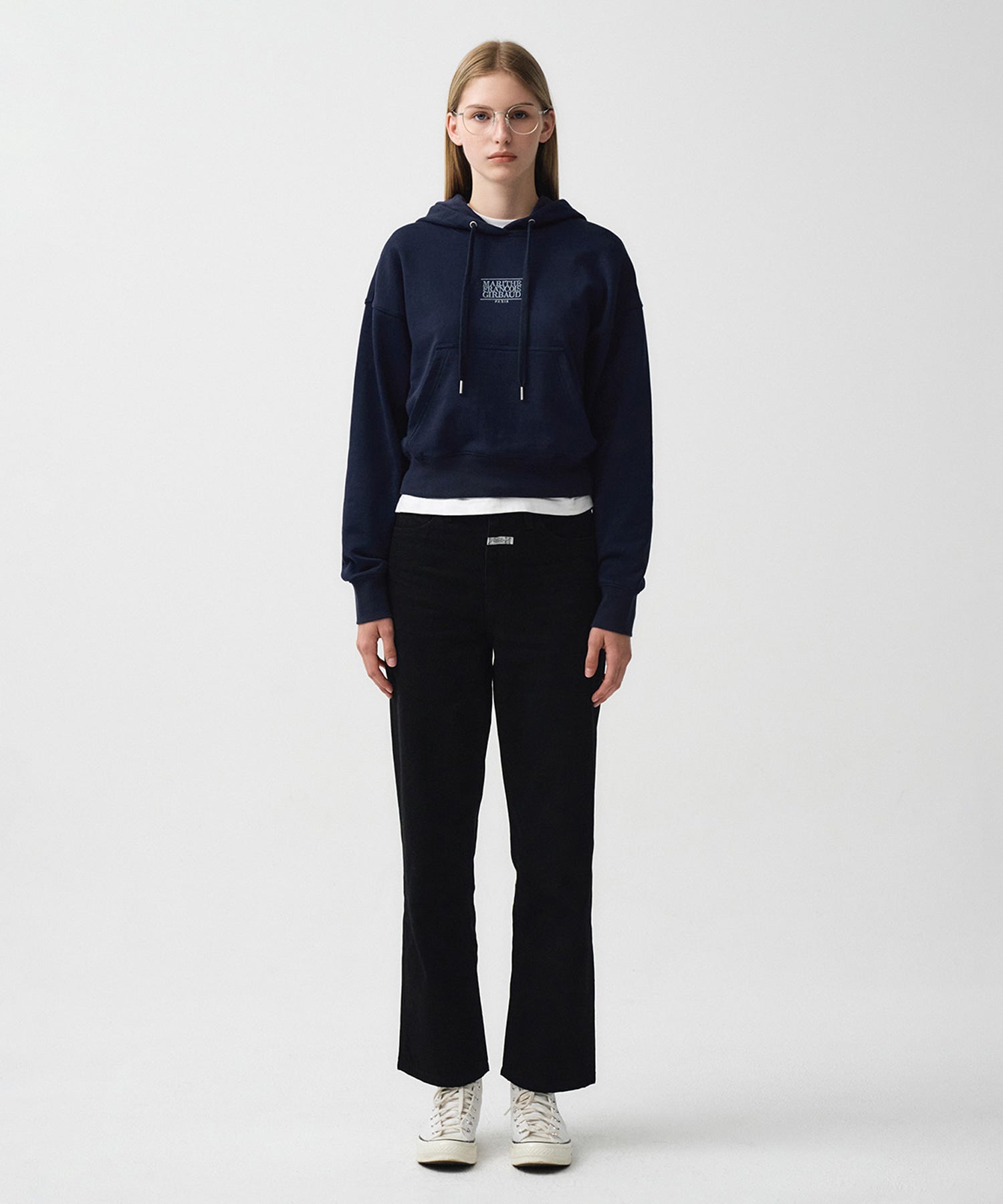 Marithe & Francois Girbaud - Straight Crop Denim Pants (Black) product image 1 | TRAB K-Fashion Australia