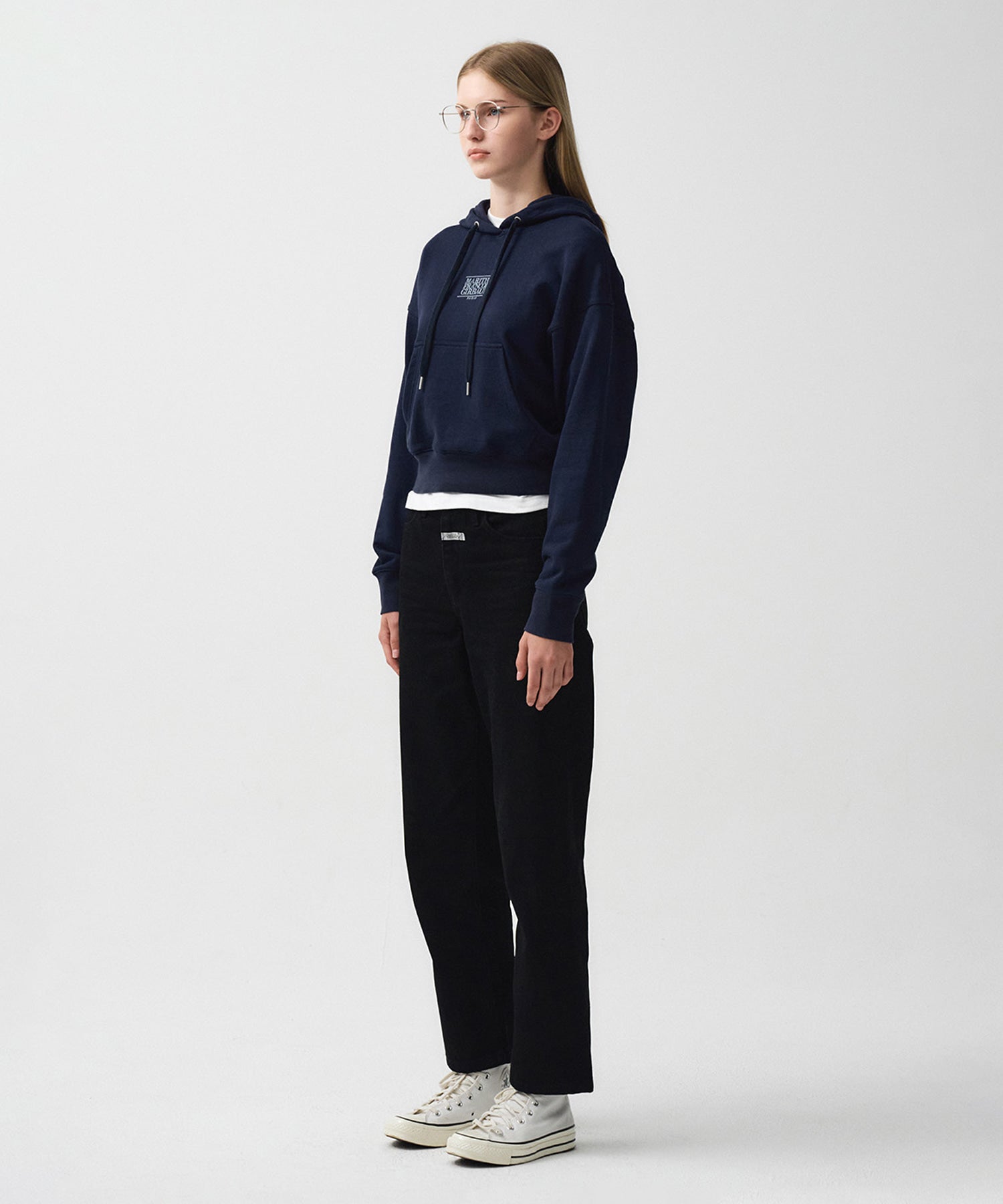 Marithe & Francois Girbaud - Straight Crop Denim Pants (Black) product image 2 | TRAB K-Fashion Australia