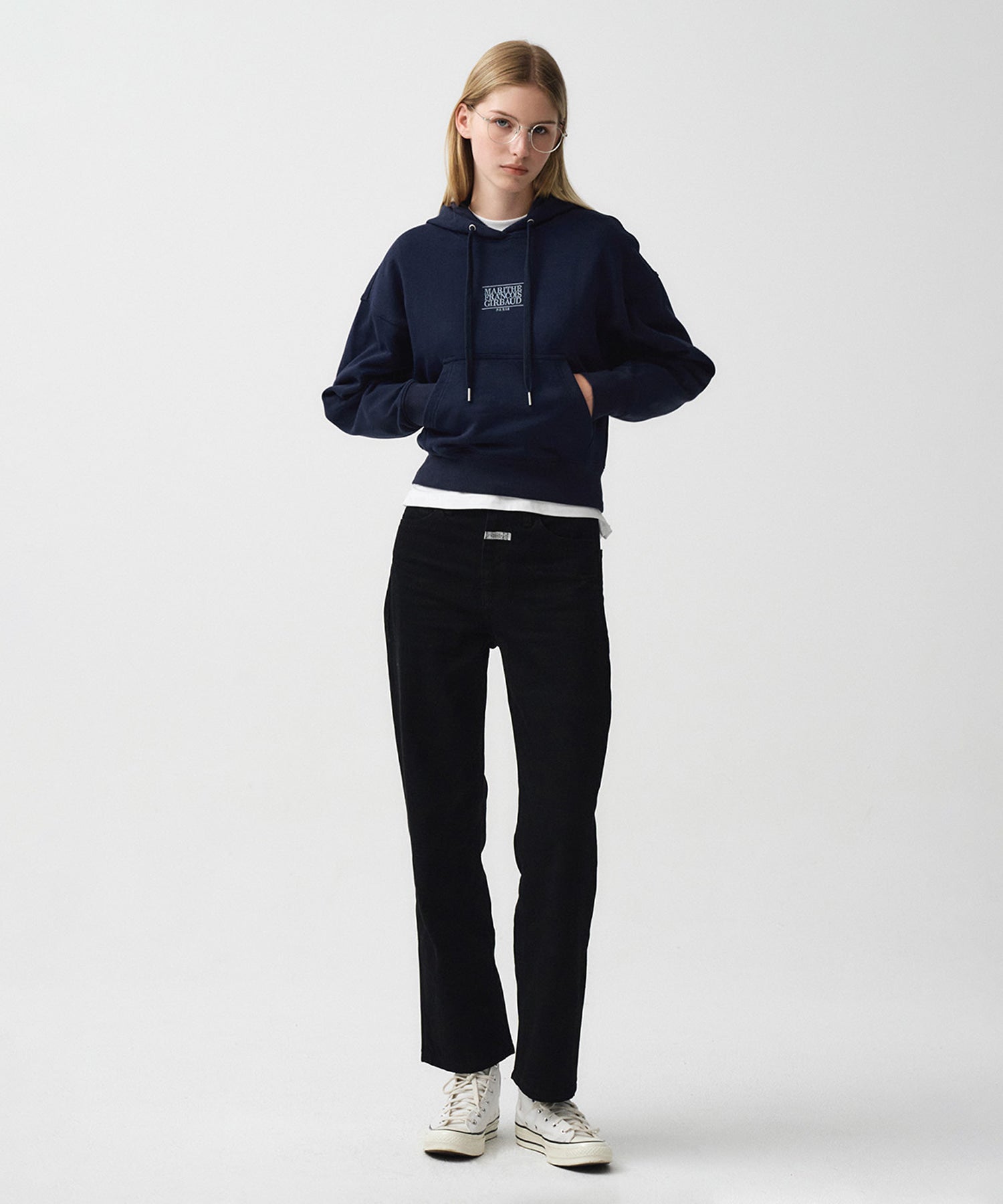 Marithe & Francois Girbaud - Straight Crop Denim Pants (Black) product image 4 | TRAB K-Fashion Australia