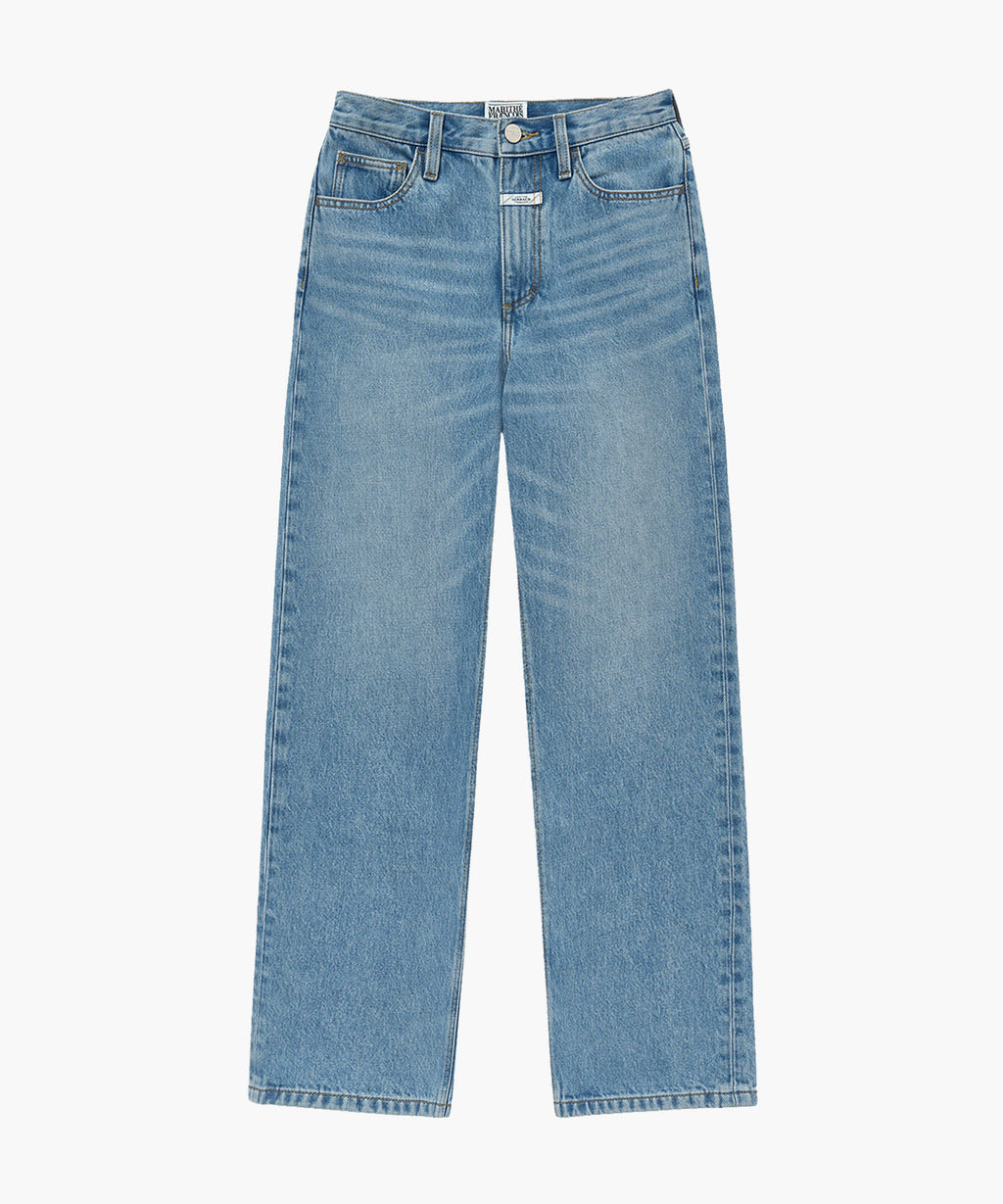 Marithe & Francois Girbaud - Straight Crop Denim Pants (Blue) product image 6 | TRAB K-Fashion Australia