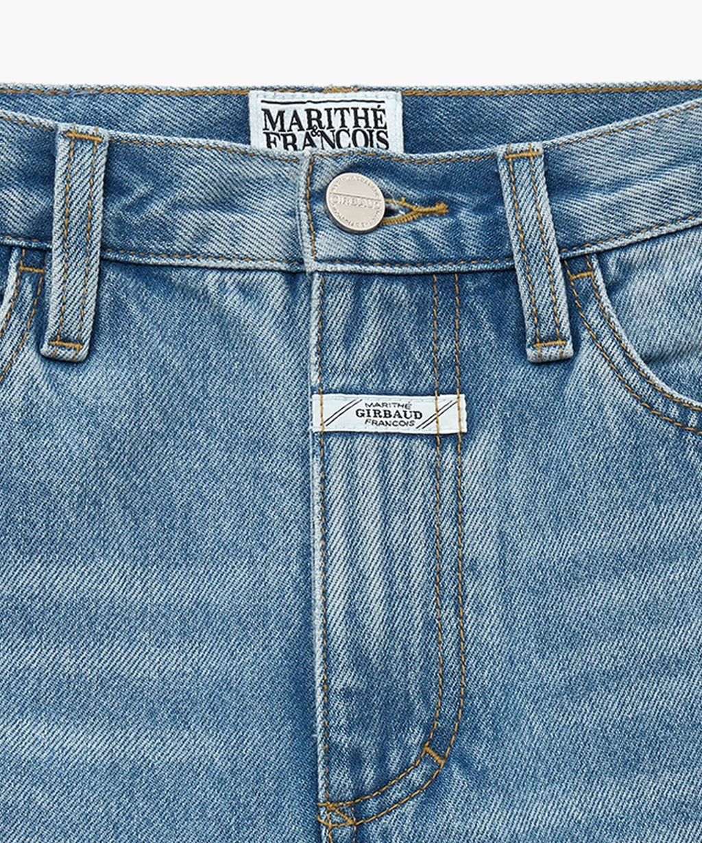 Marithe & Francois Girbaud - Straight Crop Denim Pants (Blue) product image 8 | TRAB K-Fashion Australia