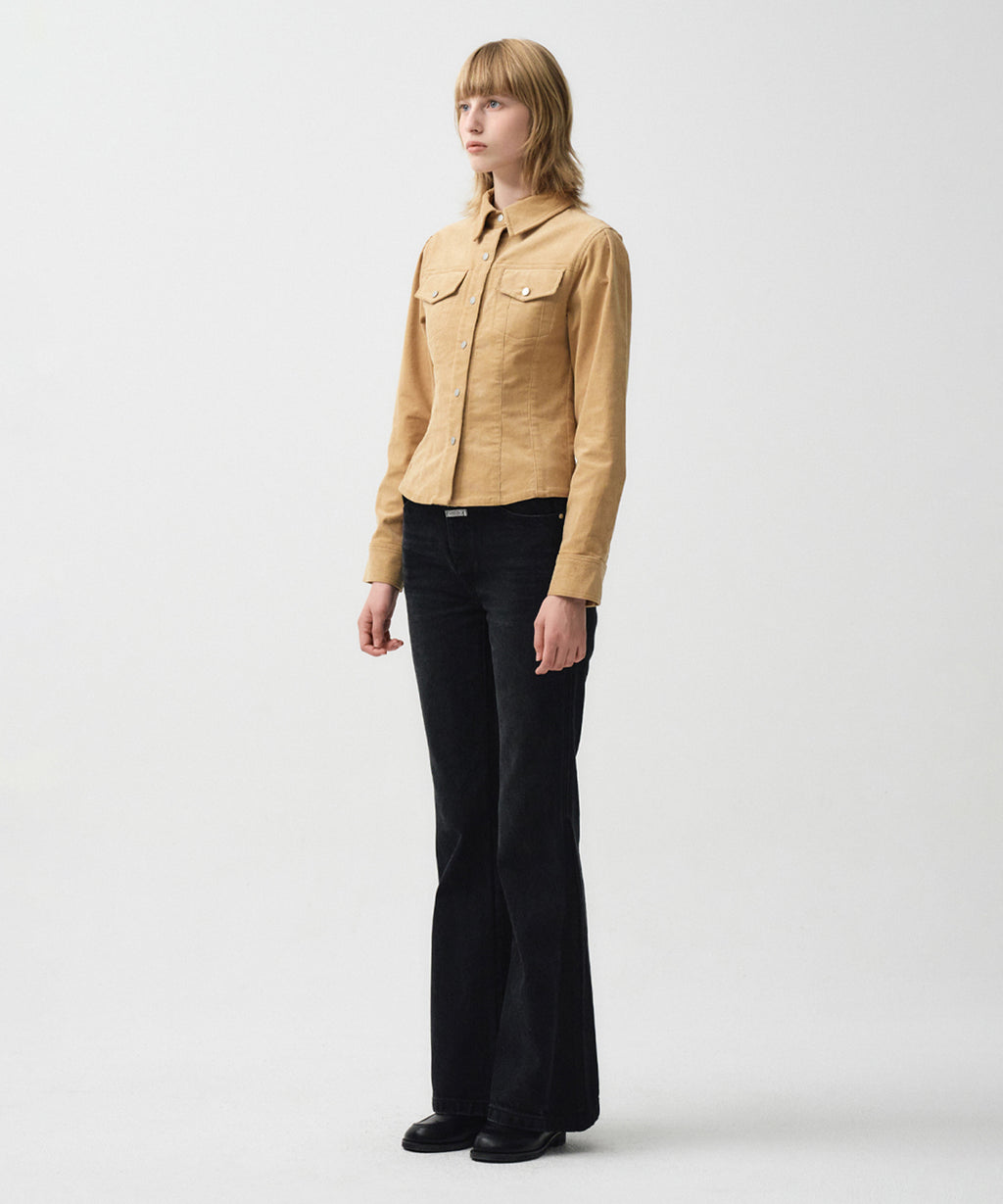 Marithe & Francois Girbaud - Flare Denim Pants (Black) product image 2 | TRAB K-Fashion Australia
