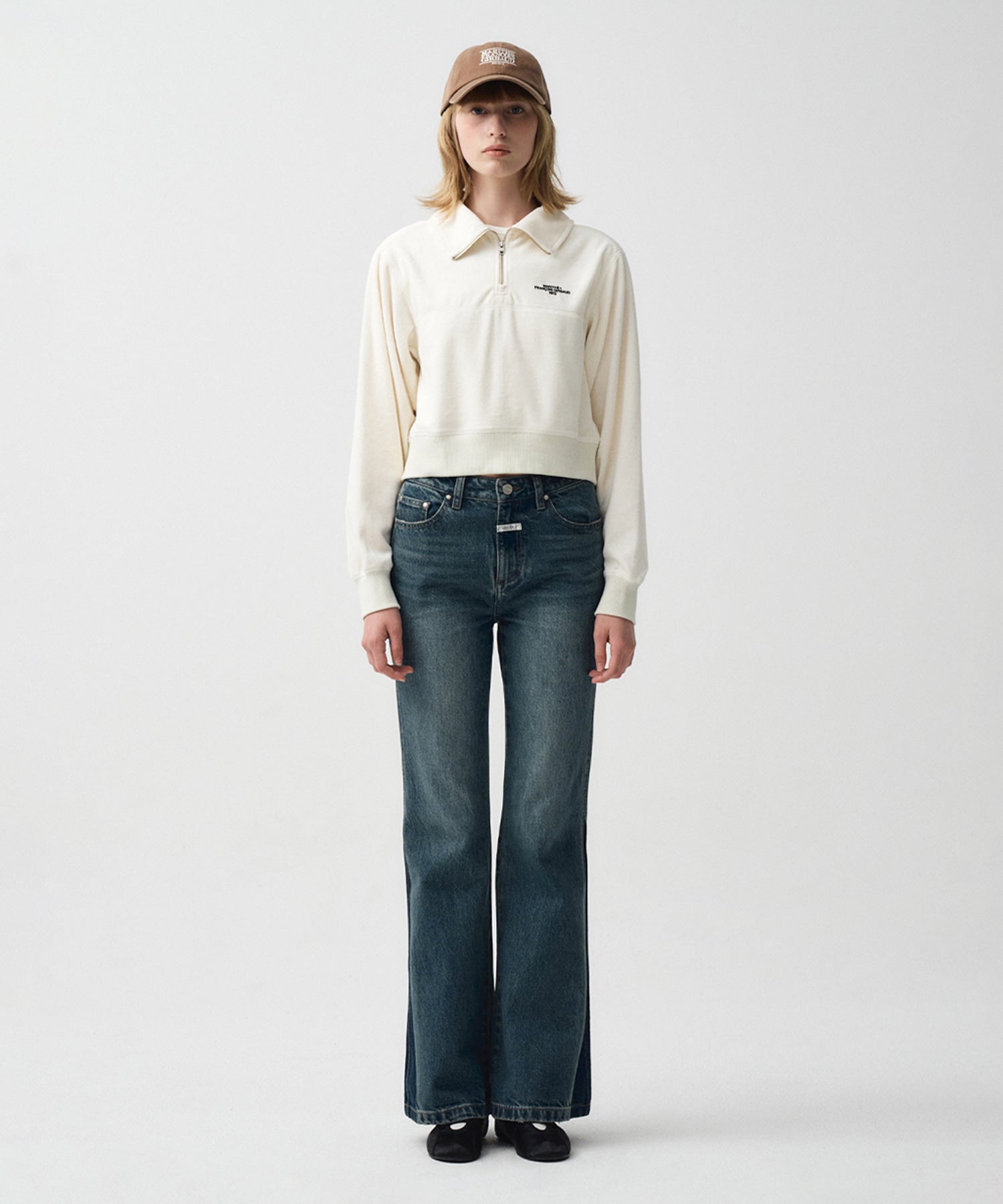 Marithe & Francois Girbaud - Flare Denim Pants (Blue) product image 1 | TRAB K-Fashion Australia