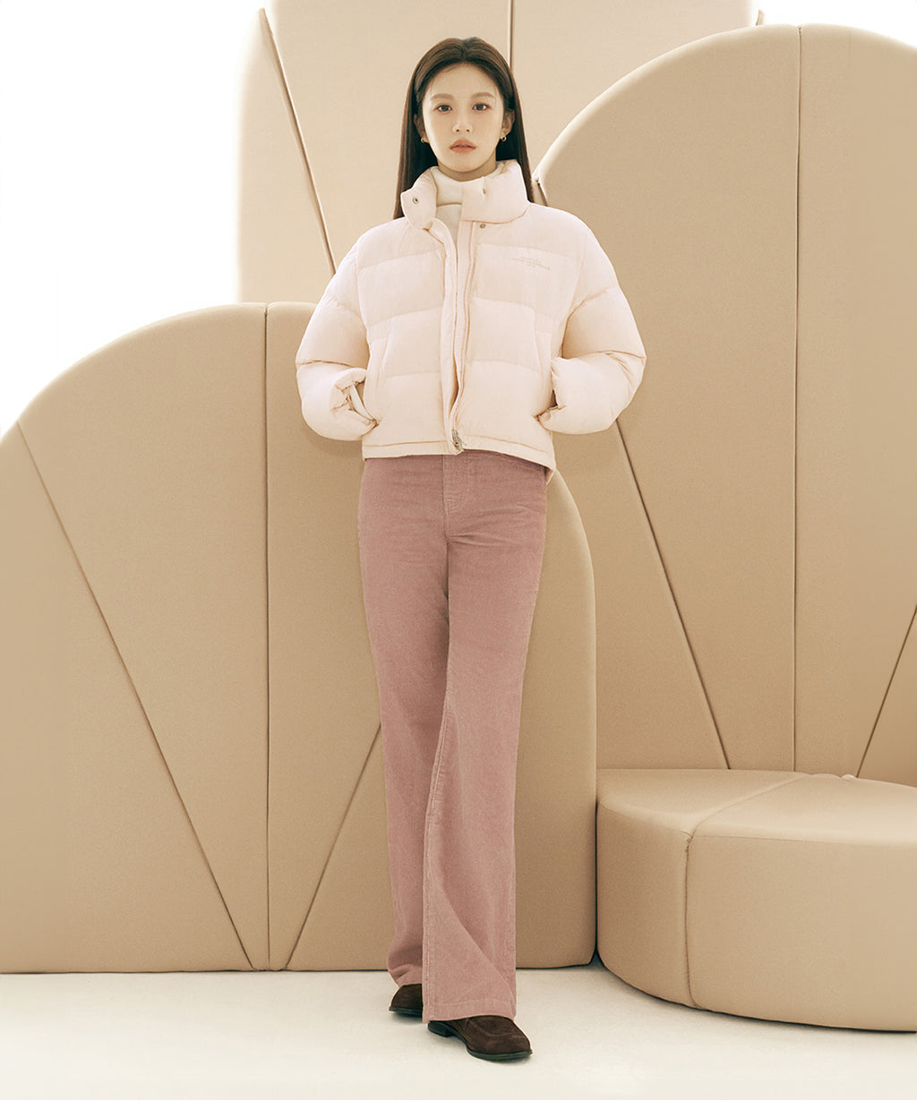 Marithe & Francois Girbaud - Corduroy Boots Cut Pants (Dark Pink) product image 1 | TRAB K-Fashion Australia