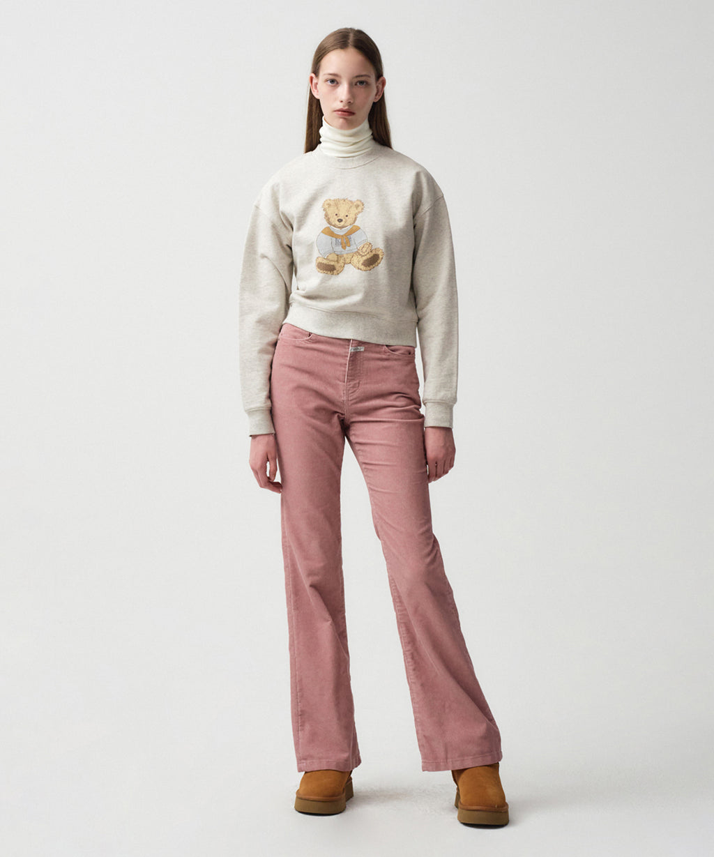 Marithe & Francois Girbaud - Corduroy Boots Cut Pants (Dark Pink) product image 2 | TRAB K-Fashion Australia