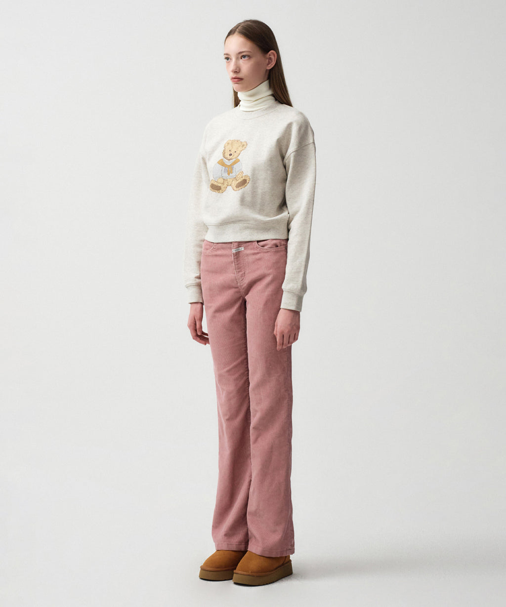 Marithe & Francois Girbaud - Corduroy Boots Cut Pants (Dark Pink) product image 4 | TRAB K-Fashion Australia