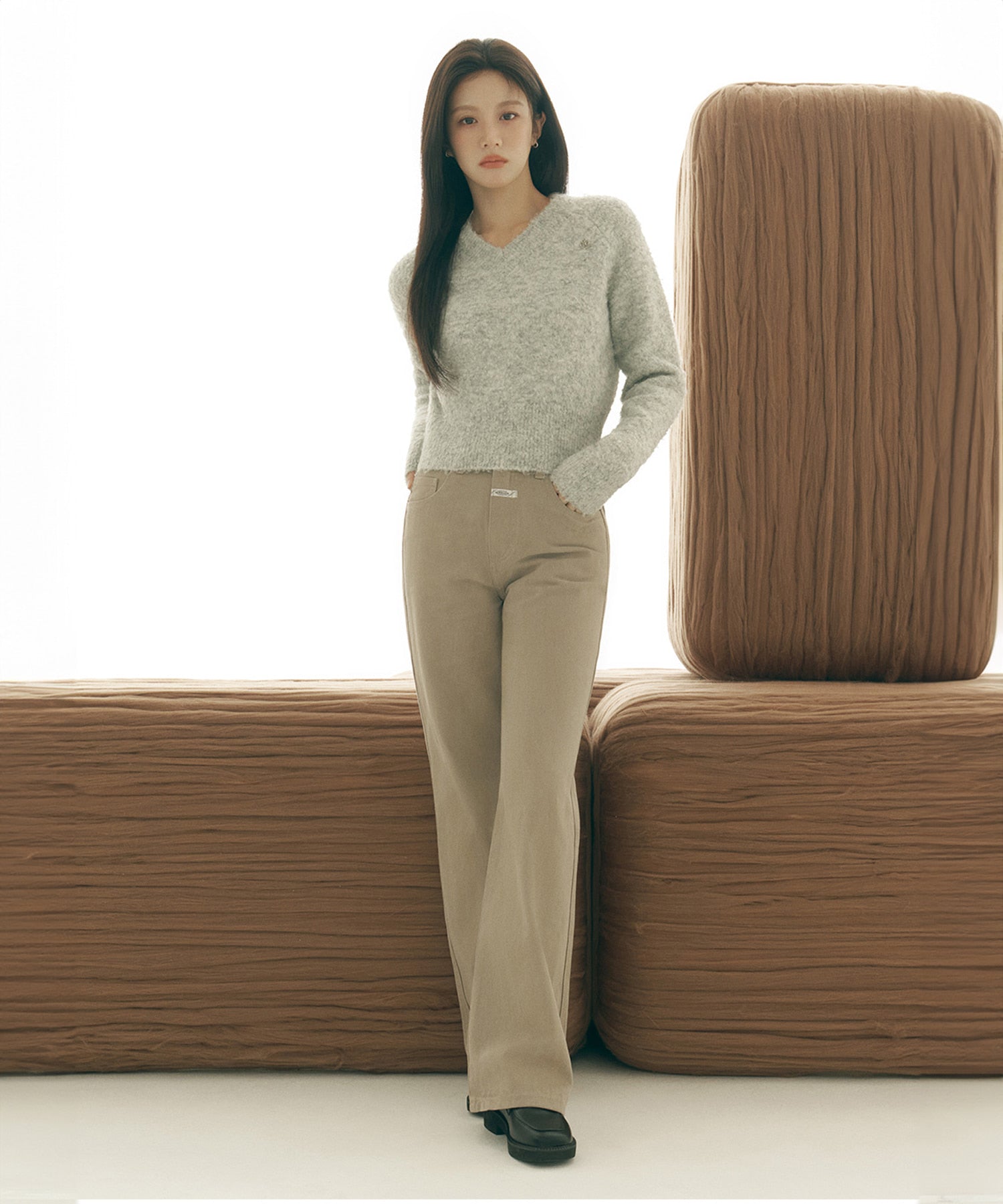 Marithe & Francois Girbaud - Couleur Denim Pants (Beige) product image 1 | TRAB K-Fashion Australia