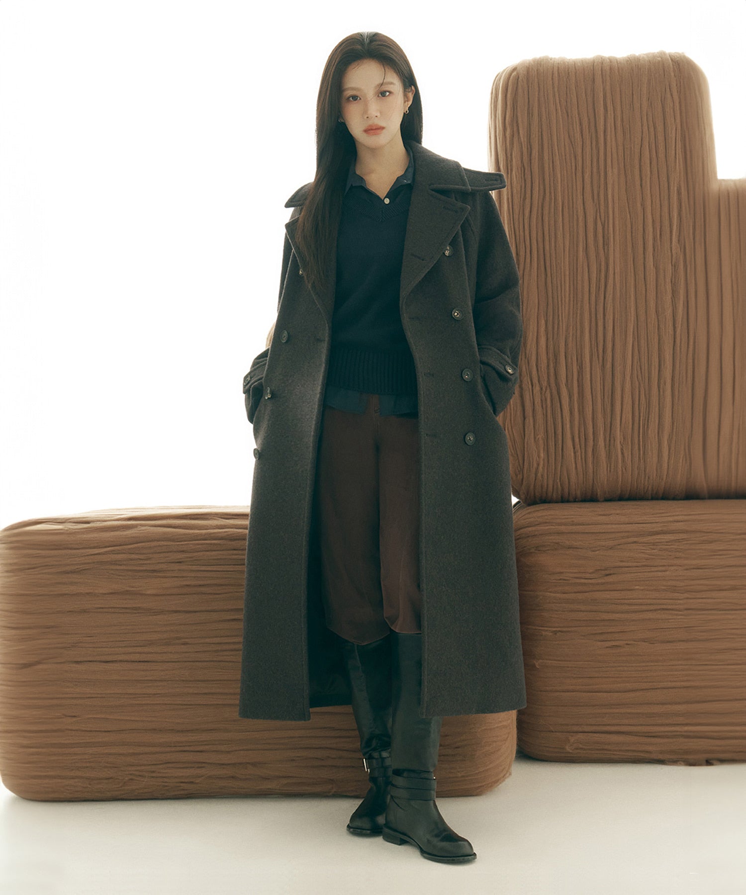 Marithe & Francois Girbaud - Couleur Denim Pants (Burgundy) product image 1 | TRAB K-Fashion Australia