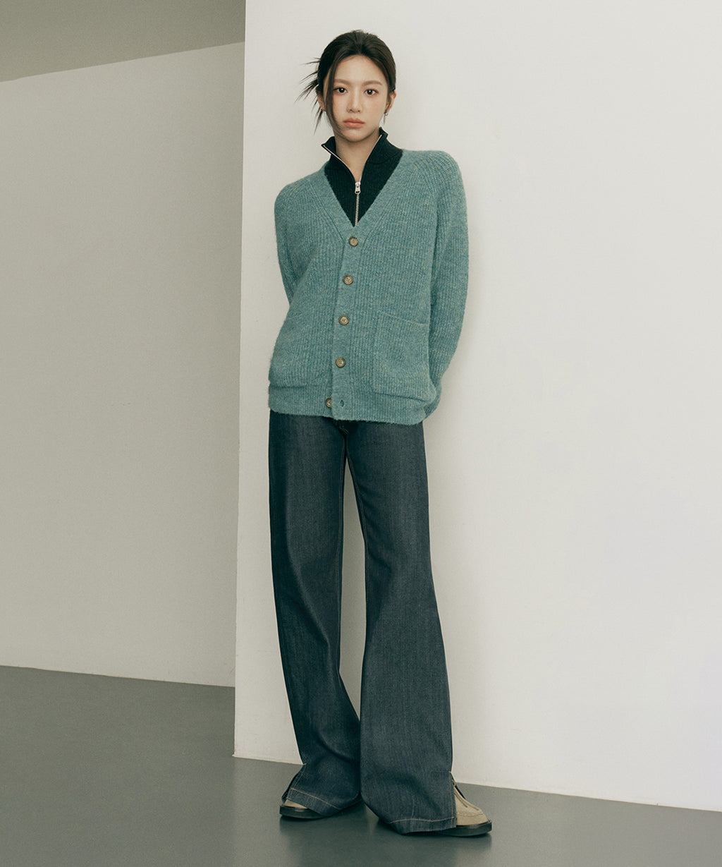 Marithe & Francois Girbaud - Bossa Selvage Denim Slit Pants (Dark Blue) product image 2 | TRAB K-Fashion Australia