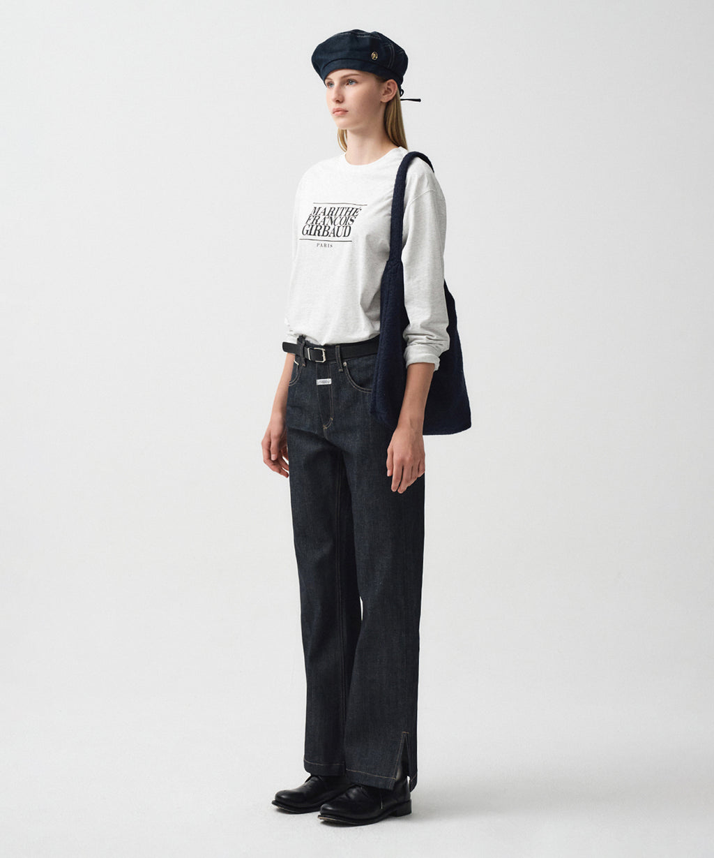 Marithe & Francois Girbaud - Bossa Selvage Denim Slit Pants (Dark Blue) product image 5 | TRAB K-Fashion Australia